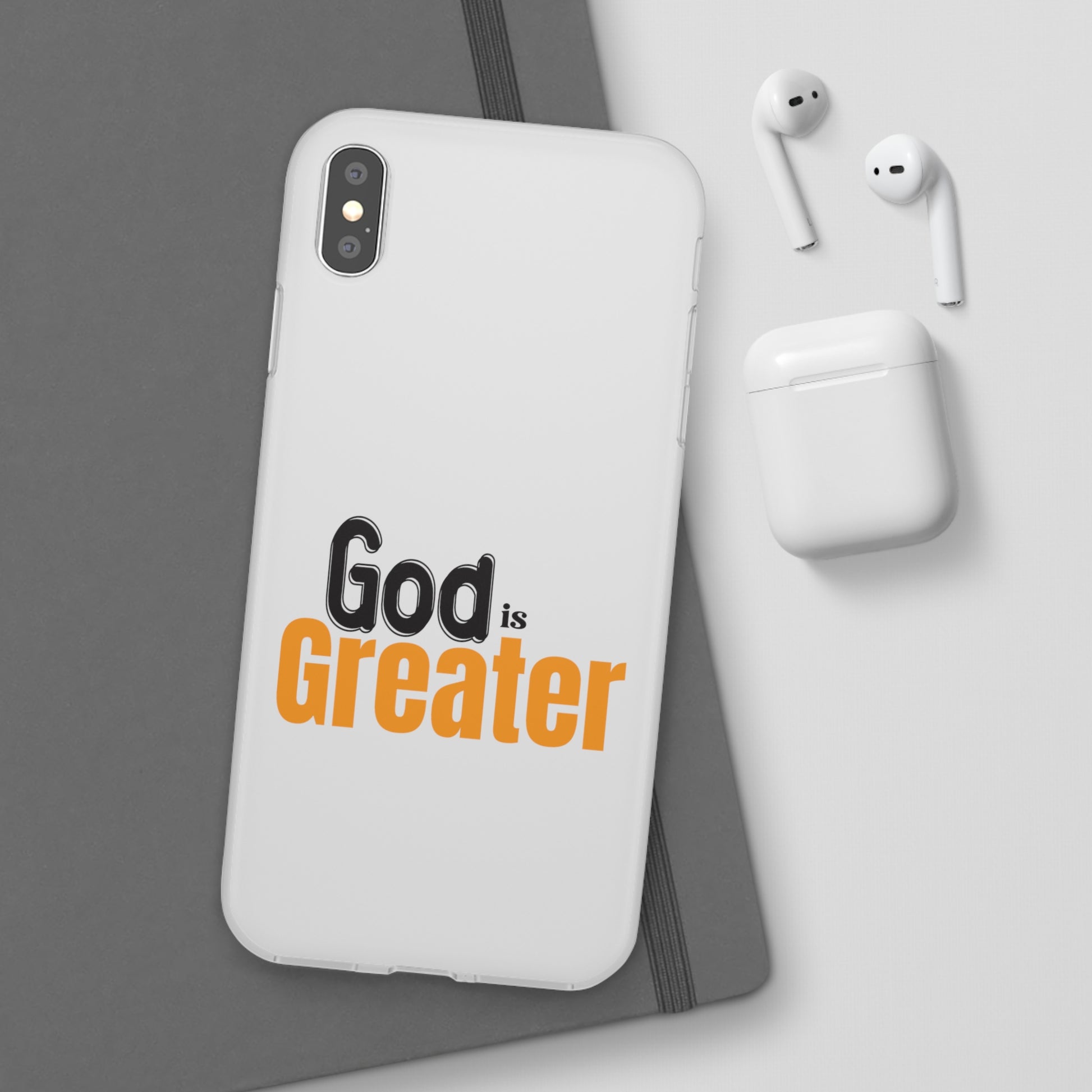 God Is Greater Christian Flexi Phone Case Printify