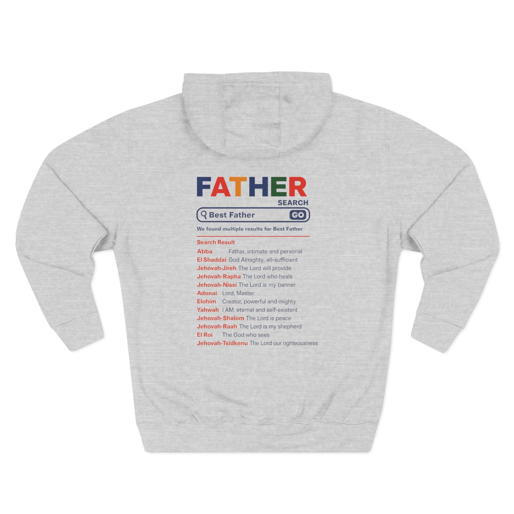 Father's Day Three - Panel Fleece Hoodie, Gift for Dad, Best Father Hoodie, Personalized Father Sweatshirt, Cute Dad Attire - ClaimedbyGodDesigns