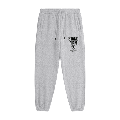Stand Firm Unisex (men women) Heavyweight Fleece Sweatpants(Joggers) - ClaimedbyGodDesigns