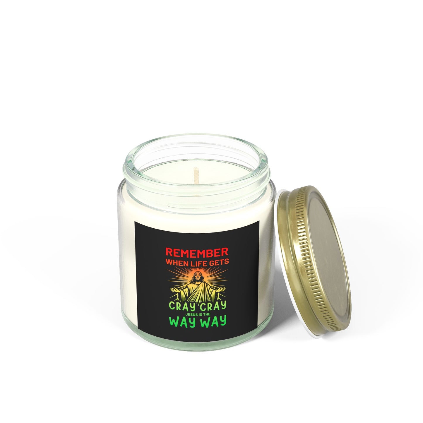 Remember When Life Gets Cray Cray Jesus Is The Way Way Christian Scented Candle (4oz, 9oz)