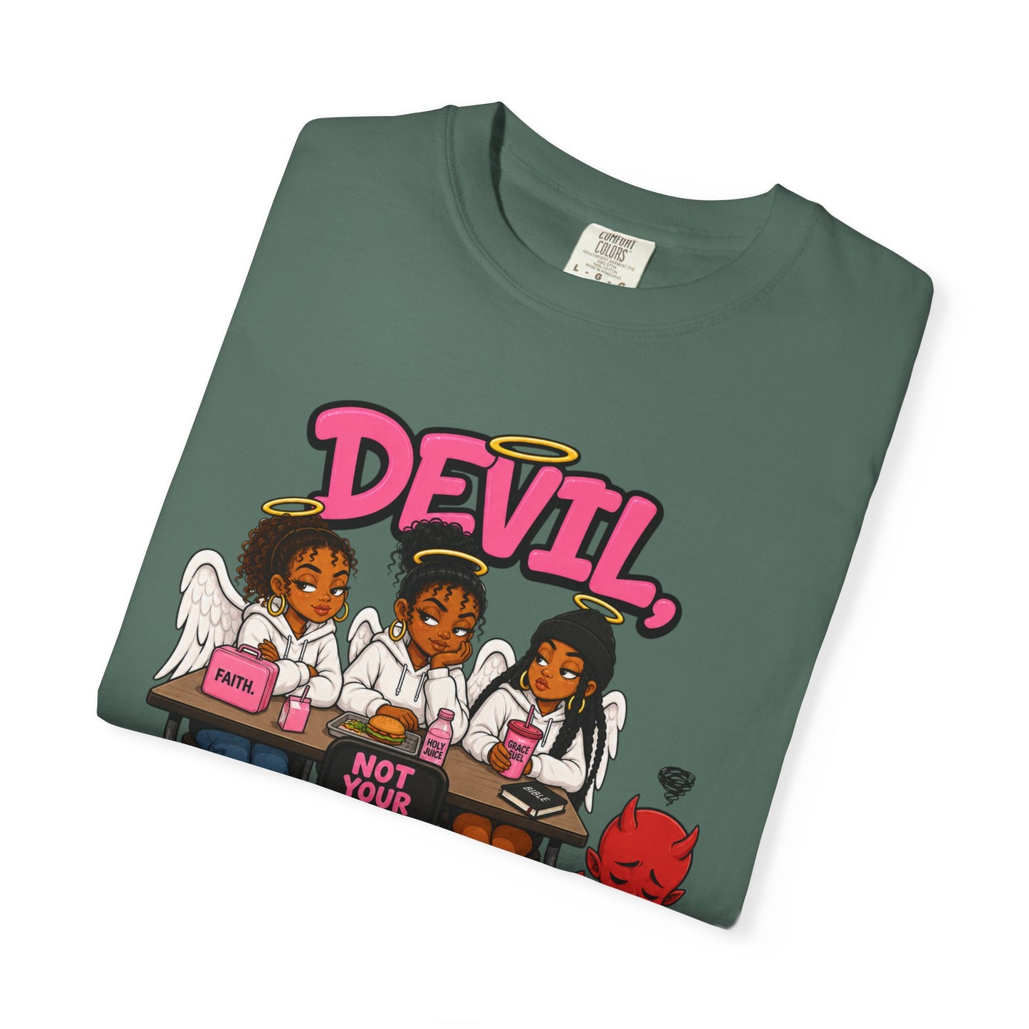 You Can't Sit With Us T-Shirt — 'Devil' Funny Girls Desk Graphic Tee