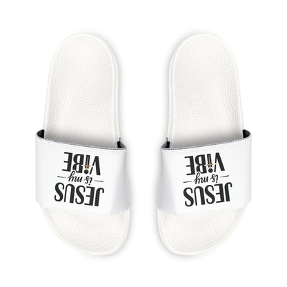 He is My Vibe Sandals, Men's Summer Slides, Casual Footwear, Poolside Fashion, Christian Gift, Vacation Essentials