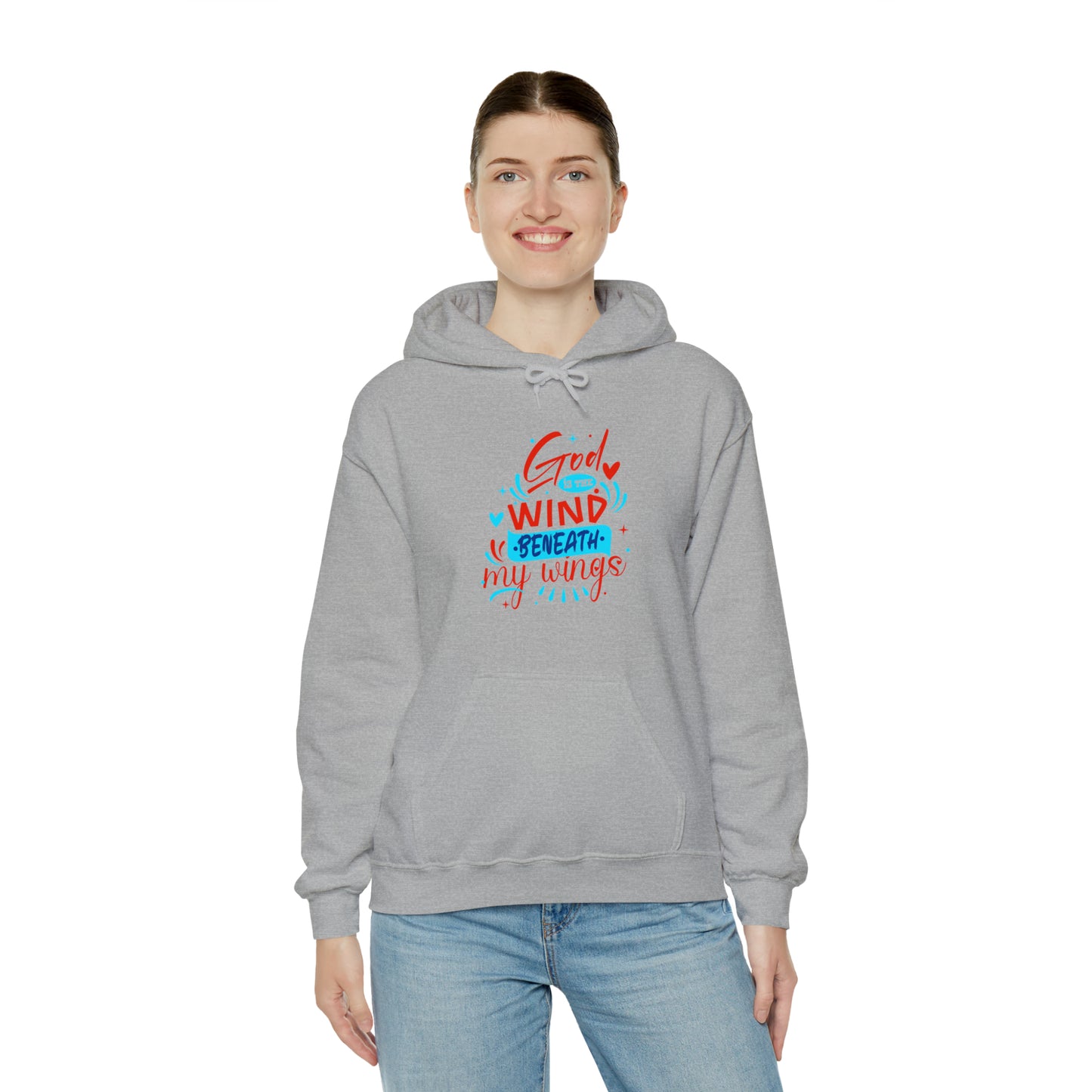 God Is The Wind Beneath My Wings Unisex Hooded Sweatshirt