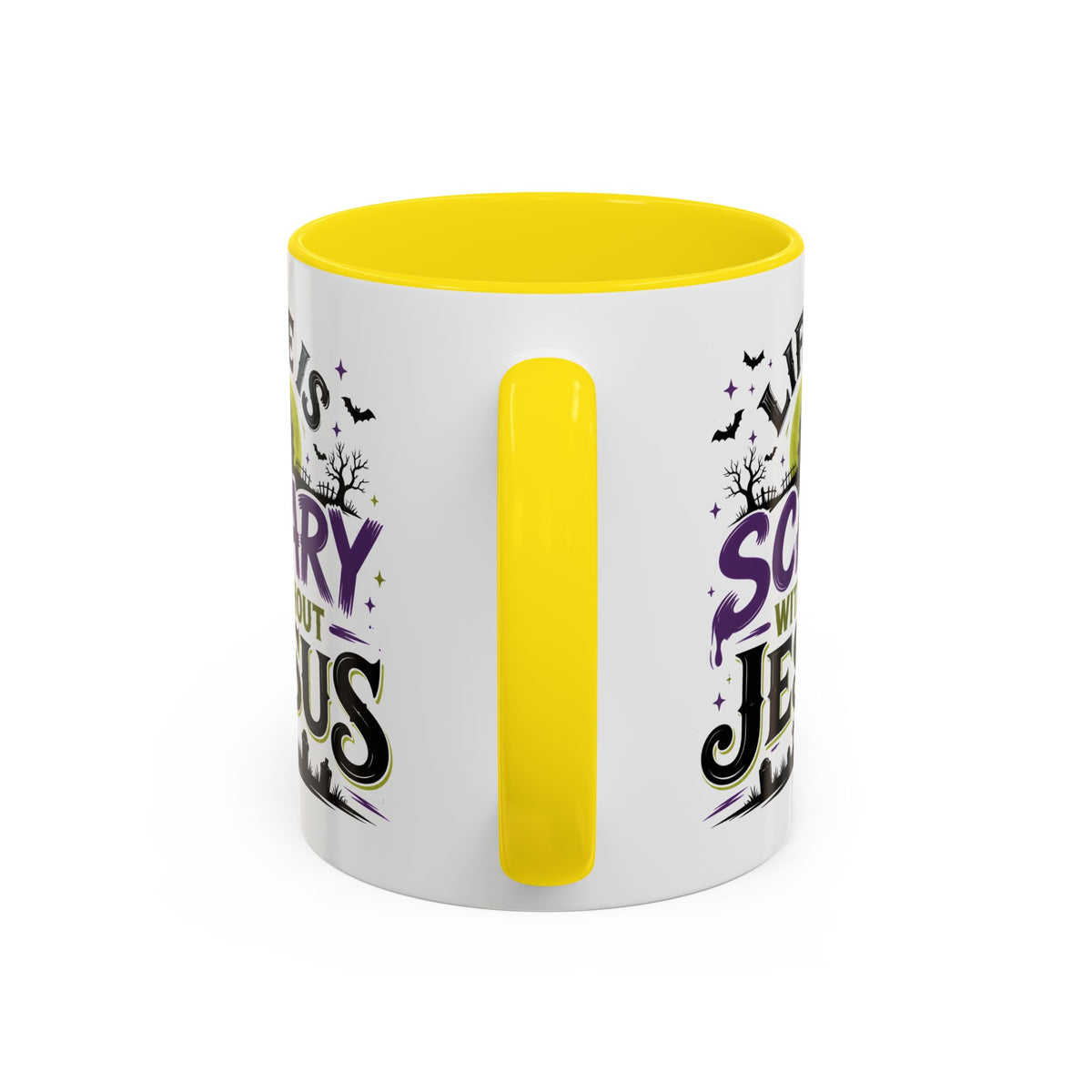 Coffee Mug — “Life Is Scary Without Jesus” Halloween Christian Accent Mug (11/15oz)