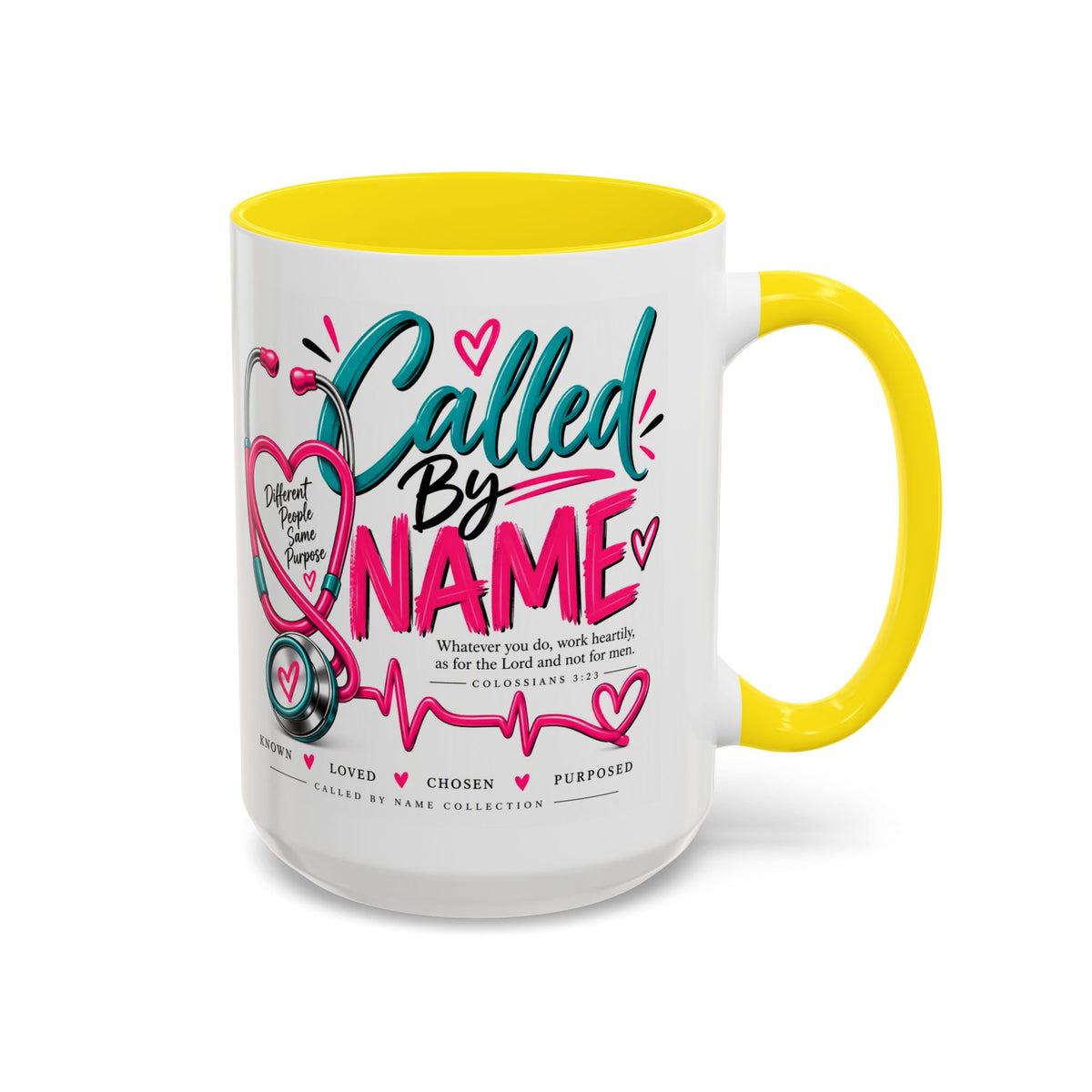 Called By Name Coffee Mug — Inspirational Nurse Stethoscope Design (11/15oz)
