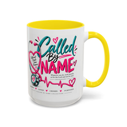 Called By Name Coffee Mug — Inspirational Nurse Stethoscope Design (11/15oz)