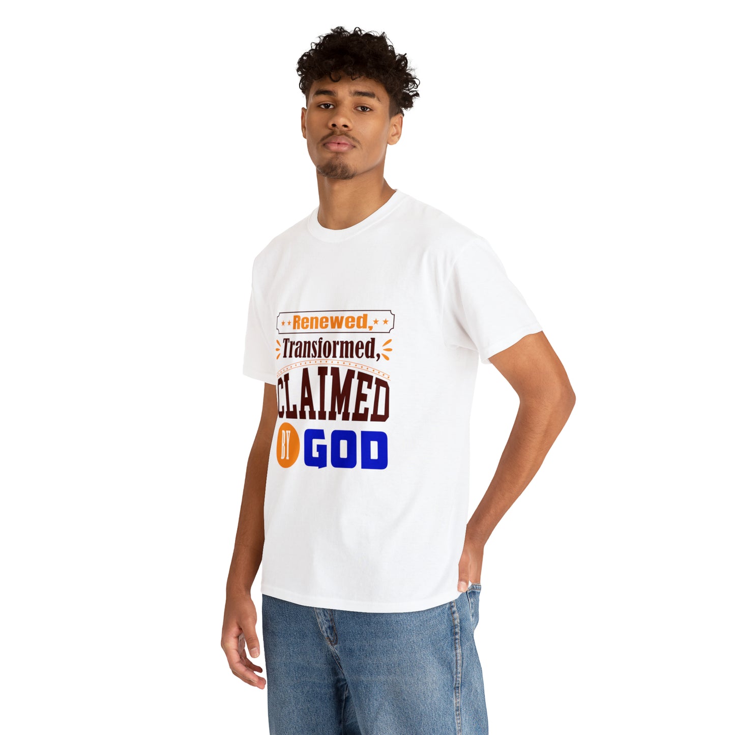 Renewed Transformed Claimed By God Unisex Heavy Cotton Tee