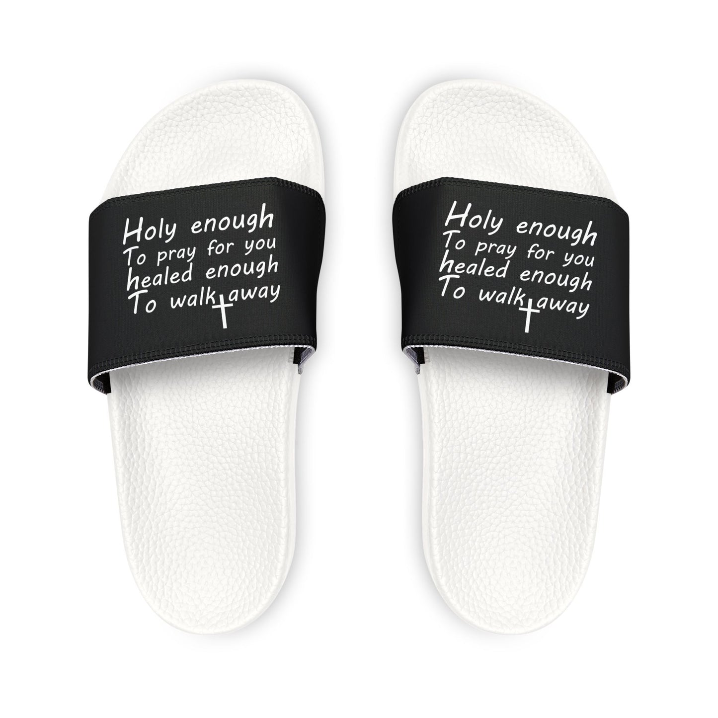 Inspirational Women's Sandals - Quote Slide-On Footwear for Comfort & Style