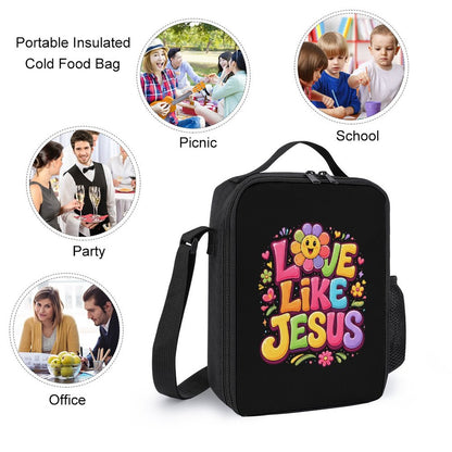 Love Like Jesus 3 PCS Christian Backpack Set (Backpack, Lunch Bag and Pencil Case)