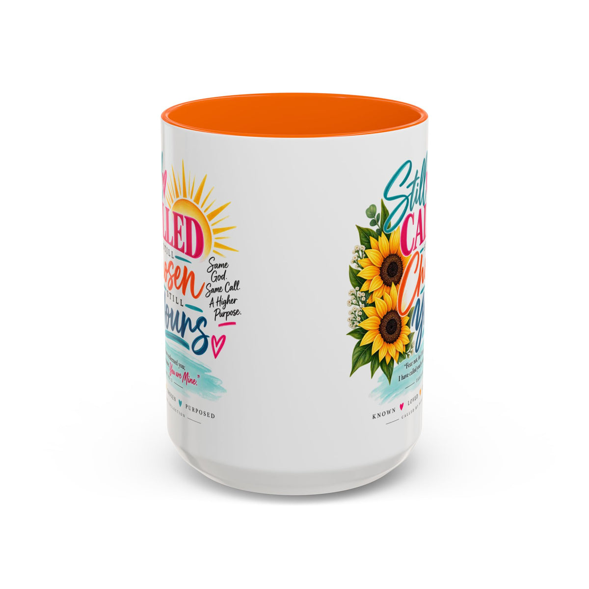 Still Called Still Chosen Inspirational Called By Name Coffee Mug with Sunflowers