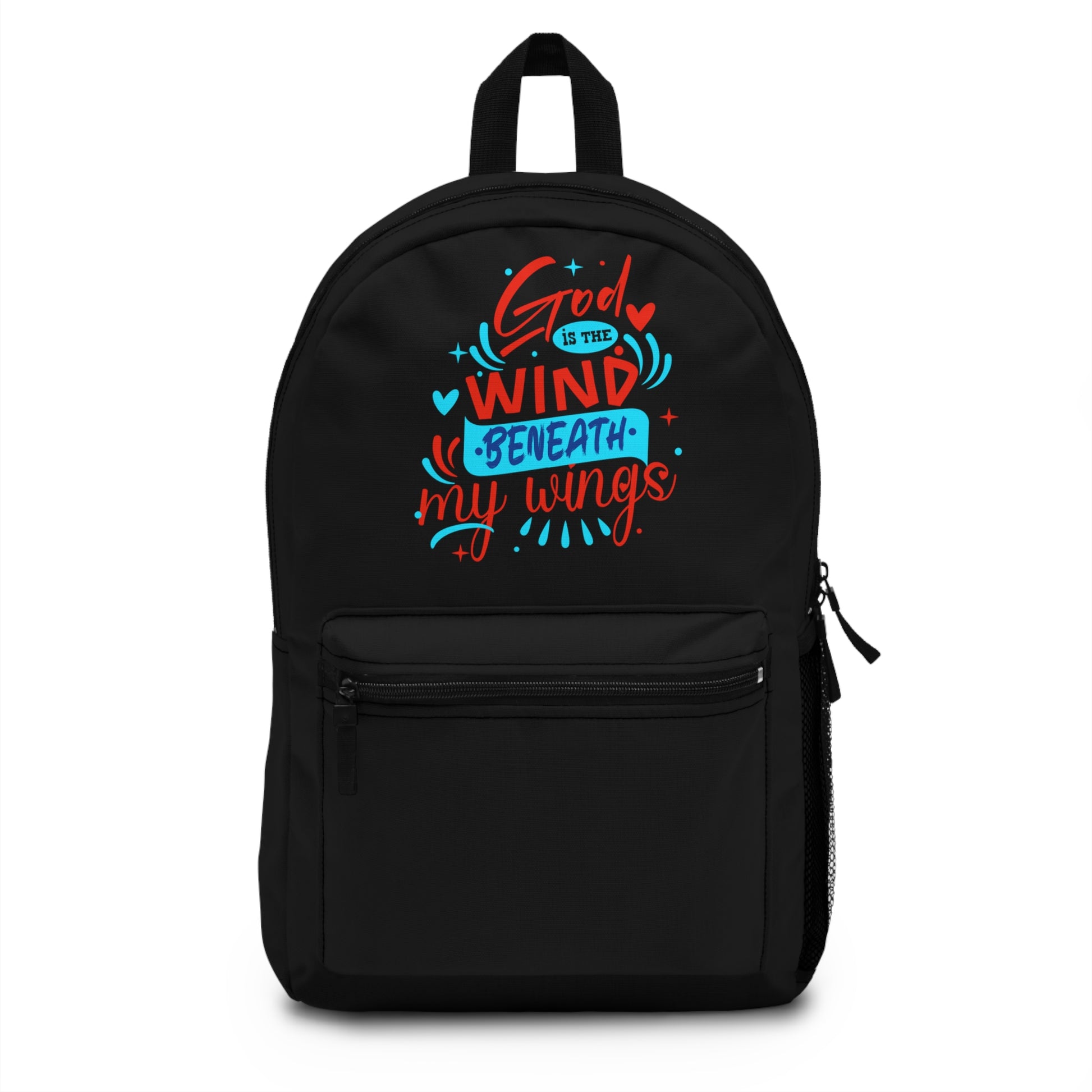 God Is The Wind Beneath My Wings Christian Backpack Printify