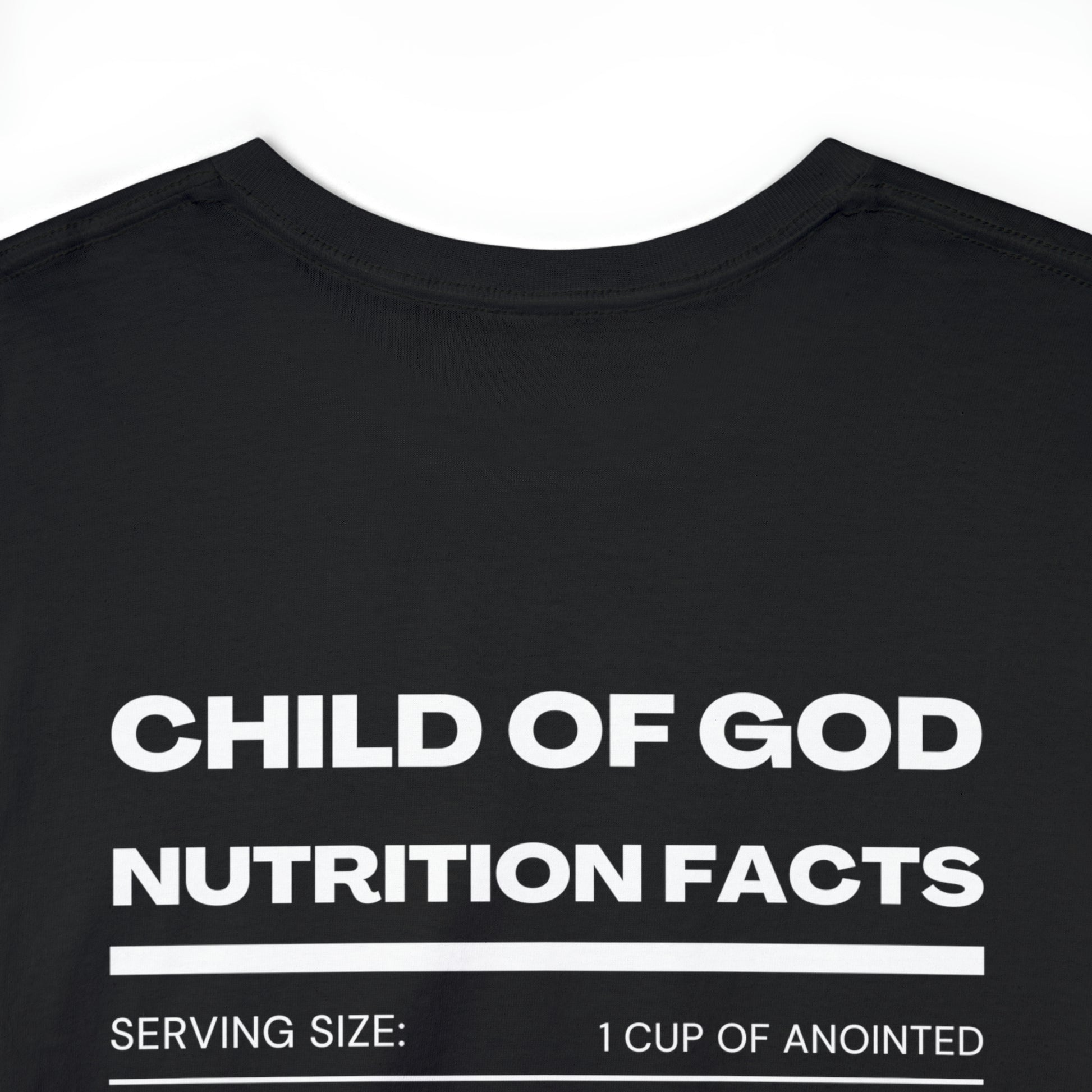 Child Of God Nutrition Facts Unisex Heavy Cotton Tee Printify