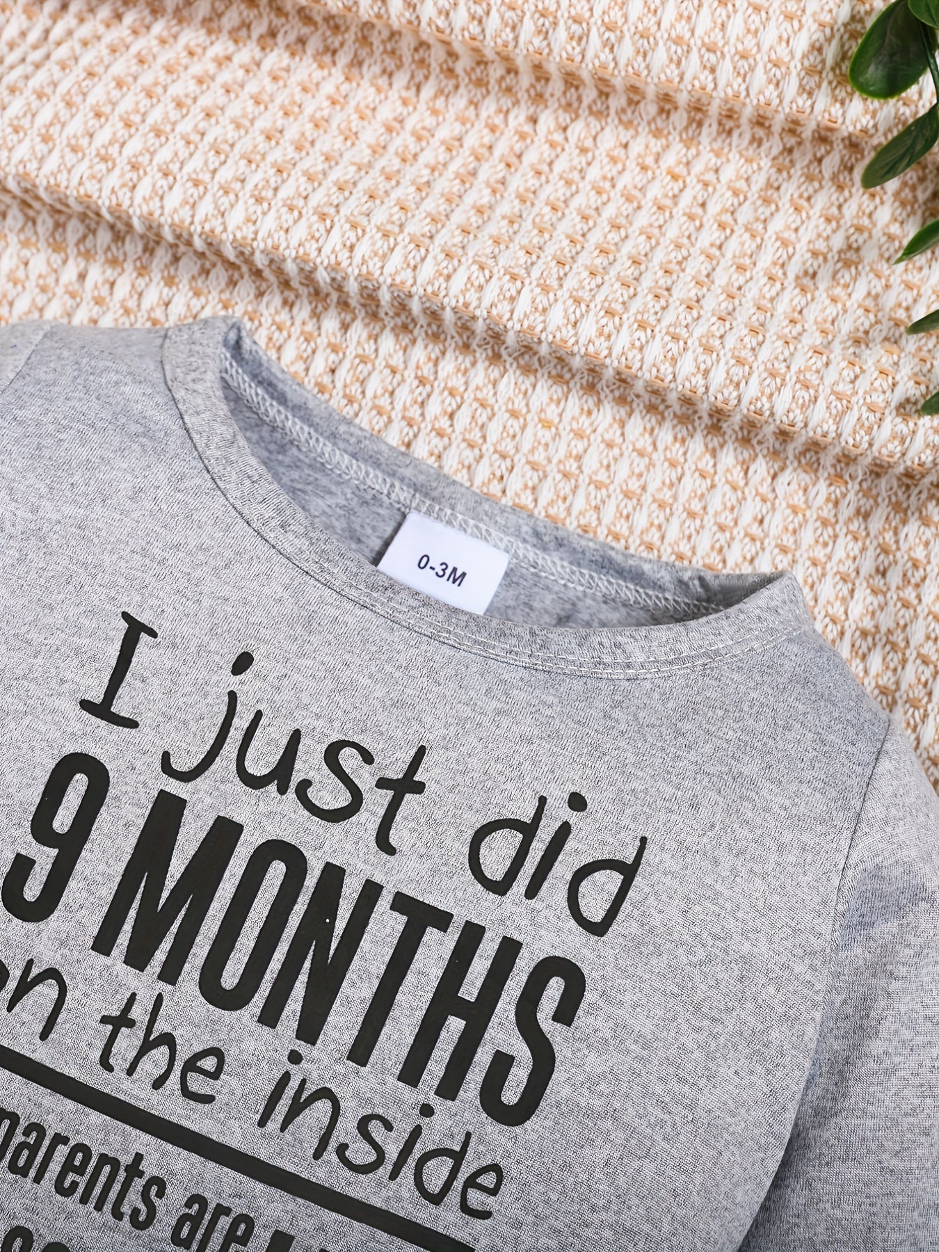 I Just Did 9 Months On The Inside Long Sleeve Christian Baby Onesie claimedbygoddesigns