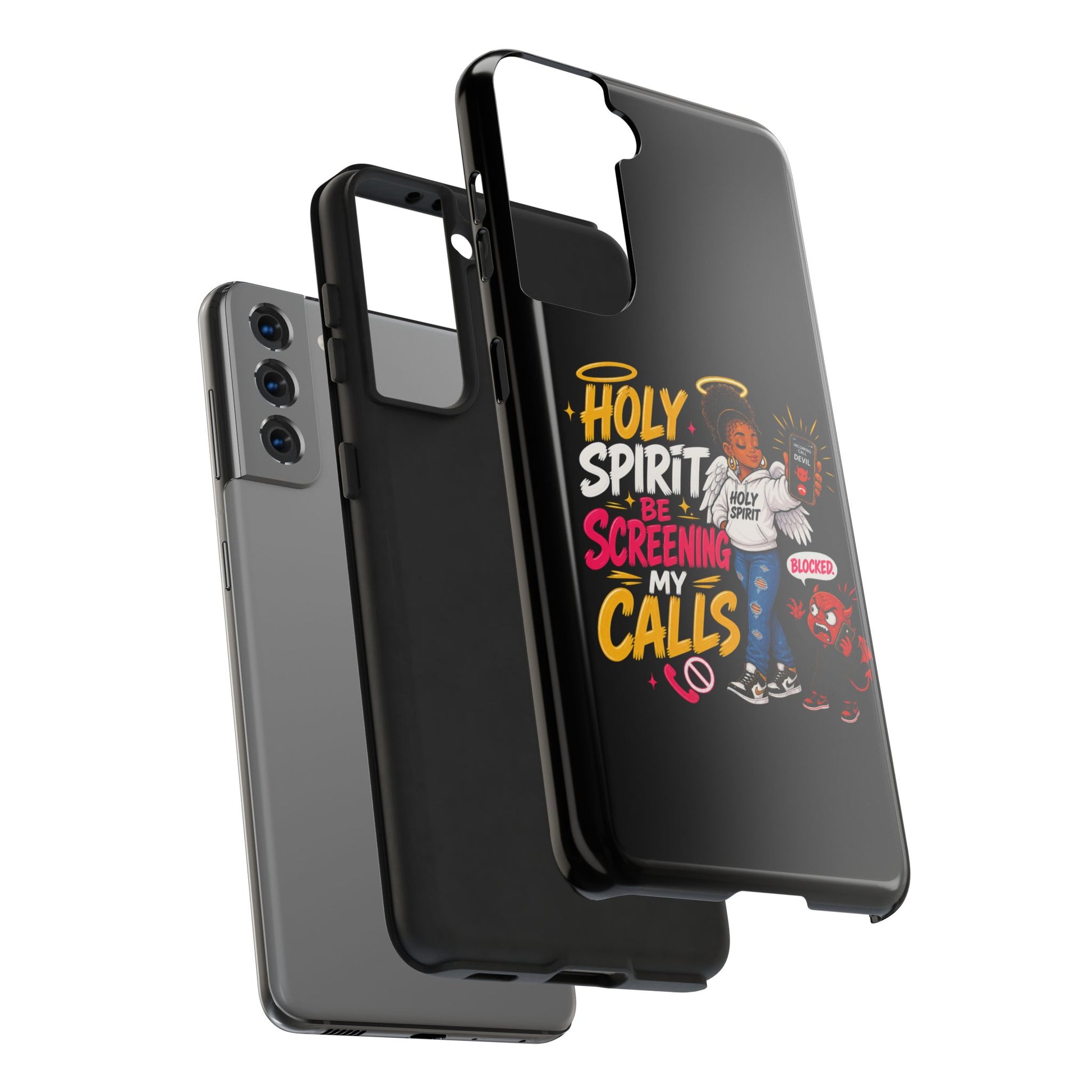 Phone Case — "Holy Spirit Be Screening My Calls" Christian Protective Tough Case - ClaimedbyGodDesigns
