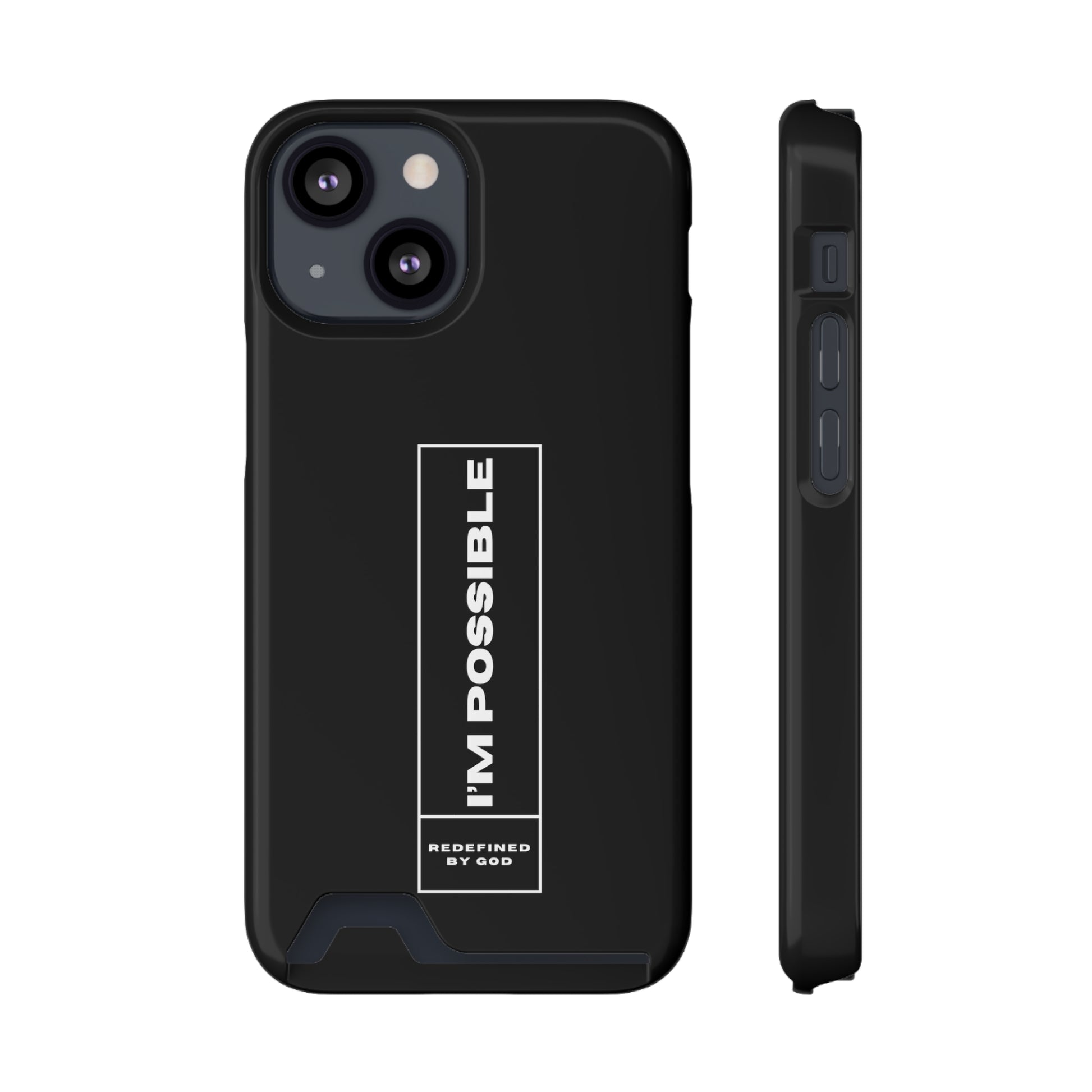 I'm Possible Redefined By God Christian Phone Case With Card Holder Printify