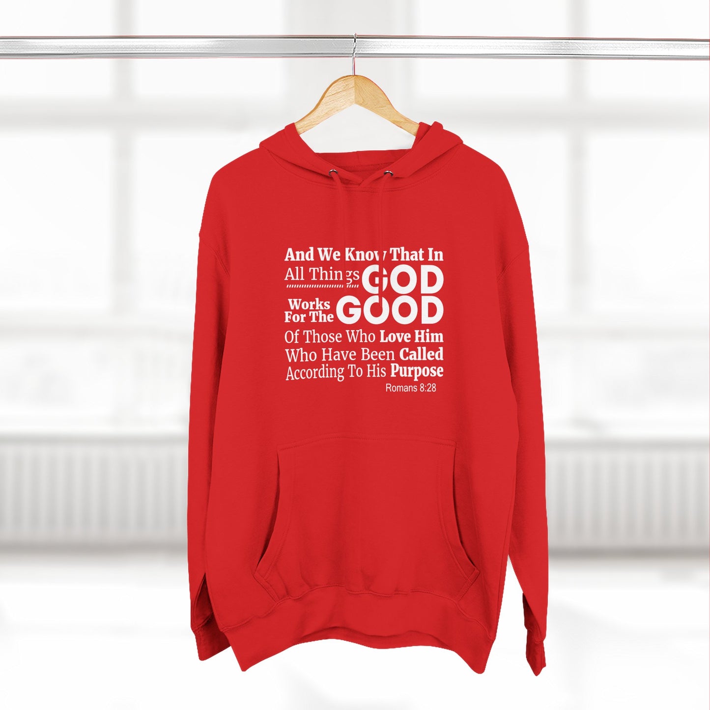 Inspirational Three - Panel Fleece Unisex Hoodie, Christian Apparel, Cozy Sweatshirt, Gift for Believers, Scripture Hoodie - ClaimedbyGodDesigns