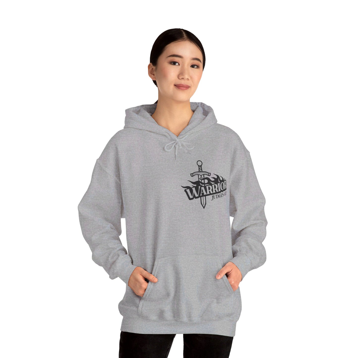 The Lord Is With You Mighty Warrior Unisex Christian Pullover Hooded Sweatshirt