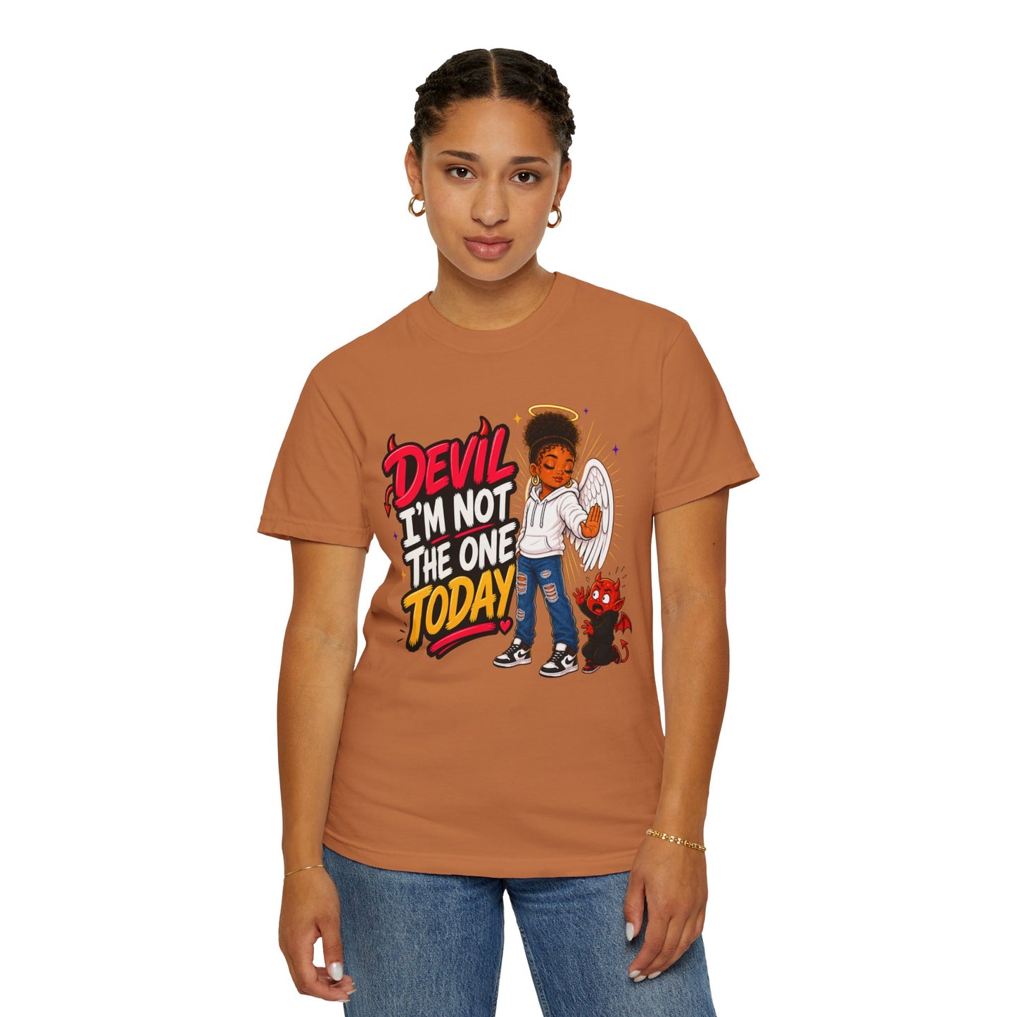 Devil I'm Not the One Today T-Shirt — Funny Angel vs Devil Graphic Tee - ClaimedbyGodDesigns