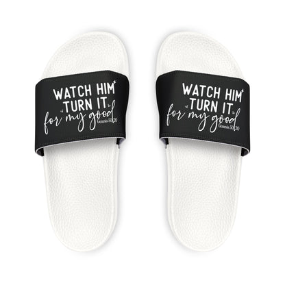 Women's Slide Sandals with Inspirational Quote, Casual Summer Footwear for Everyday Wear, Stylish Pool Slides, Gift for Her, [...]