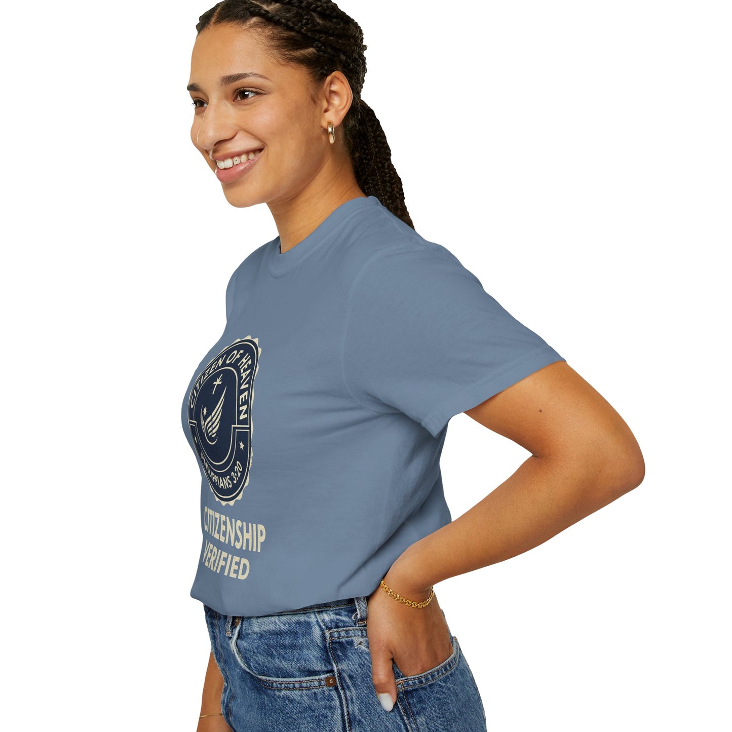 Citizen of Heaven T-shirt, Unisex Garment - Dyed Tee, Spiritual Gift, Christian Apparel, Faith - Based Fashion, Inspirational Top - ClaimedbyGodDesigns