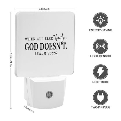 When All Else Fails Christian Night Light For Kids - ClaimedbyGodDesigns