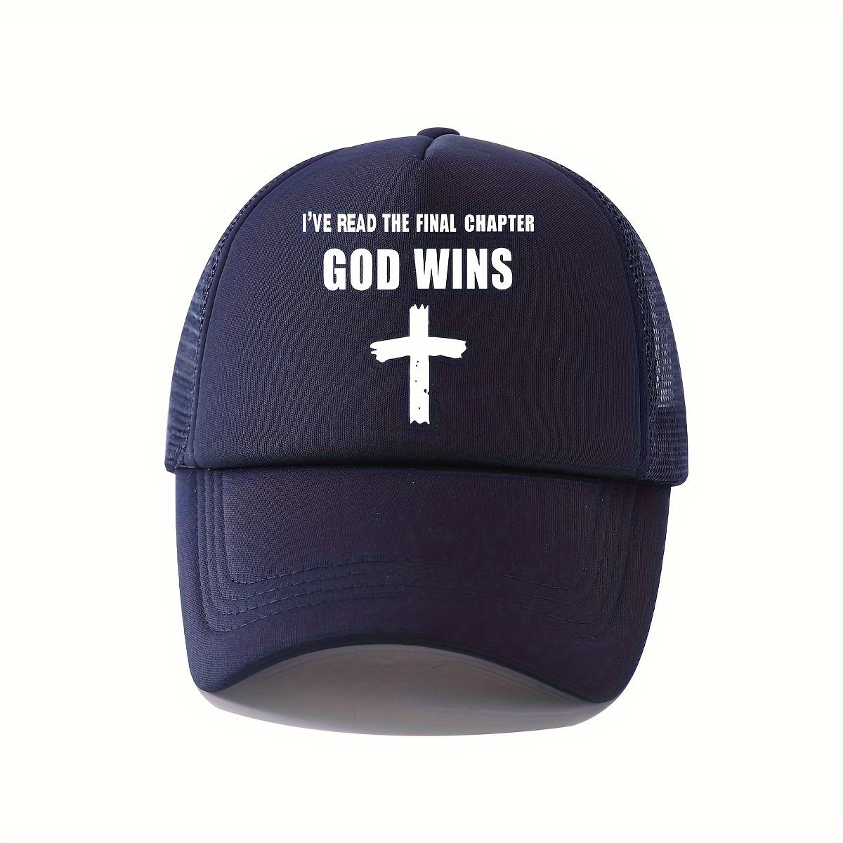 GOD WINS Christian Trucker Cap claimedbygoddesigns