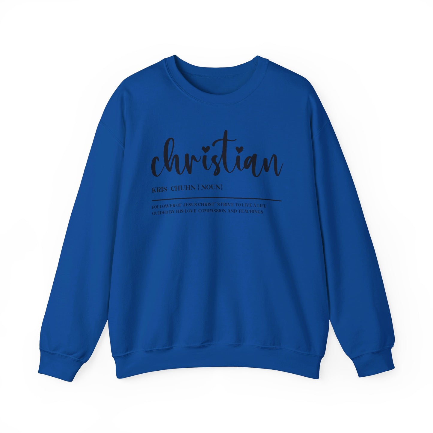 I Am A Christian Follower Of Christ  Unisex Heavy Blend™ Crewneck Christian Sweatshirt