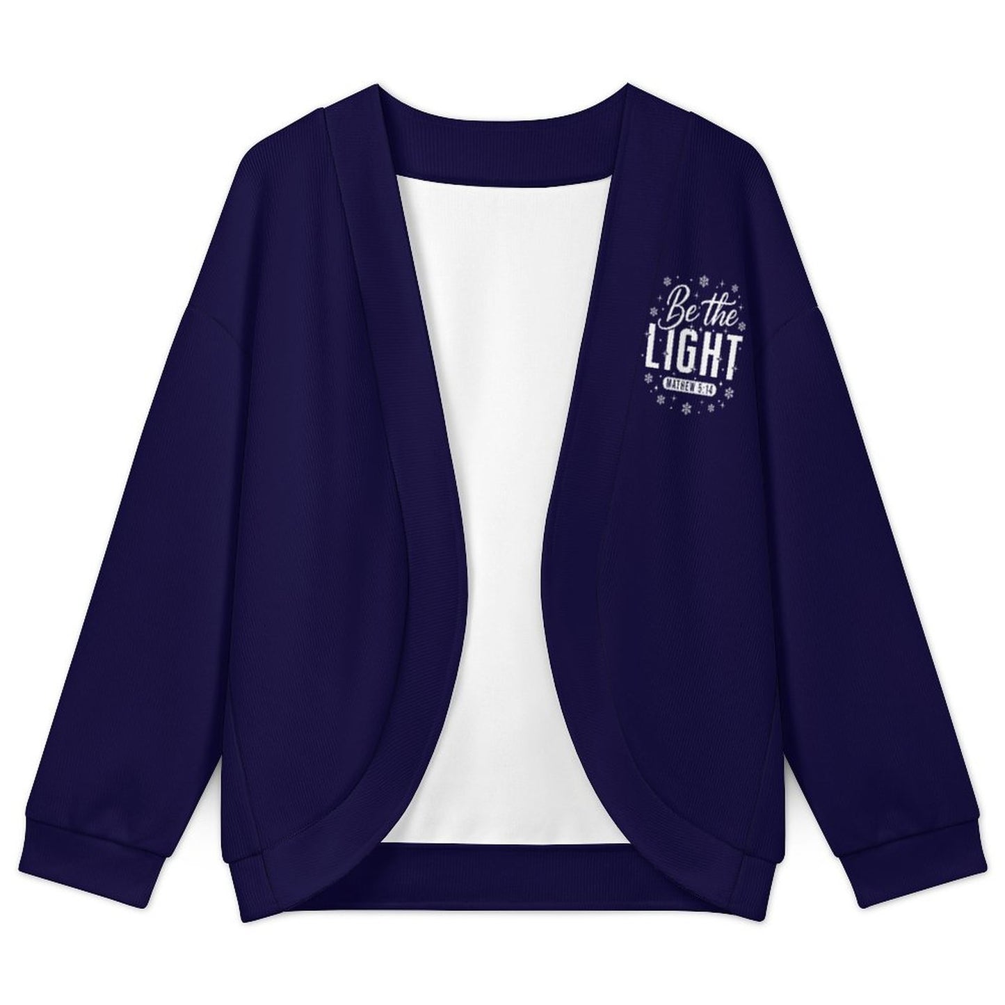 Be The Light Women's Drop Shoulder Cardigan - ClaimedbyGodDesigns