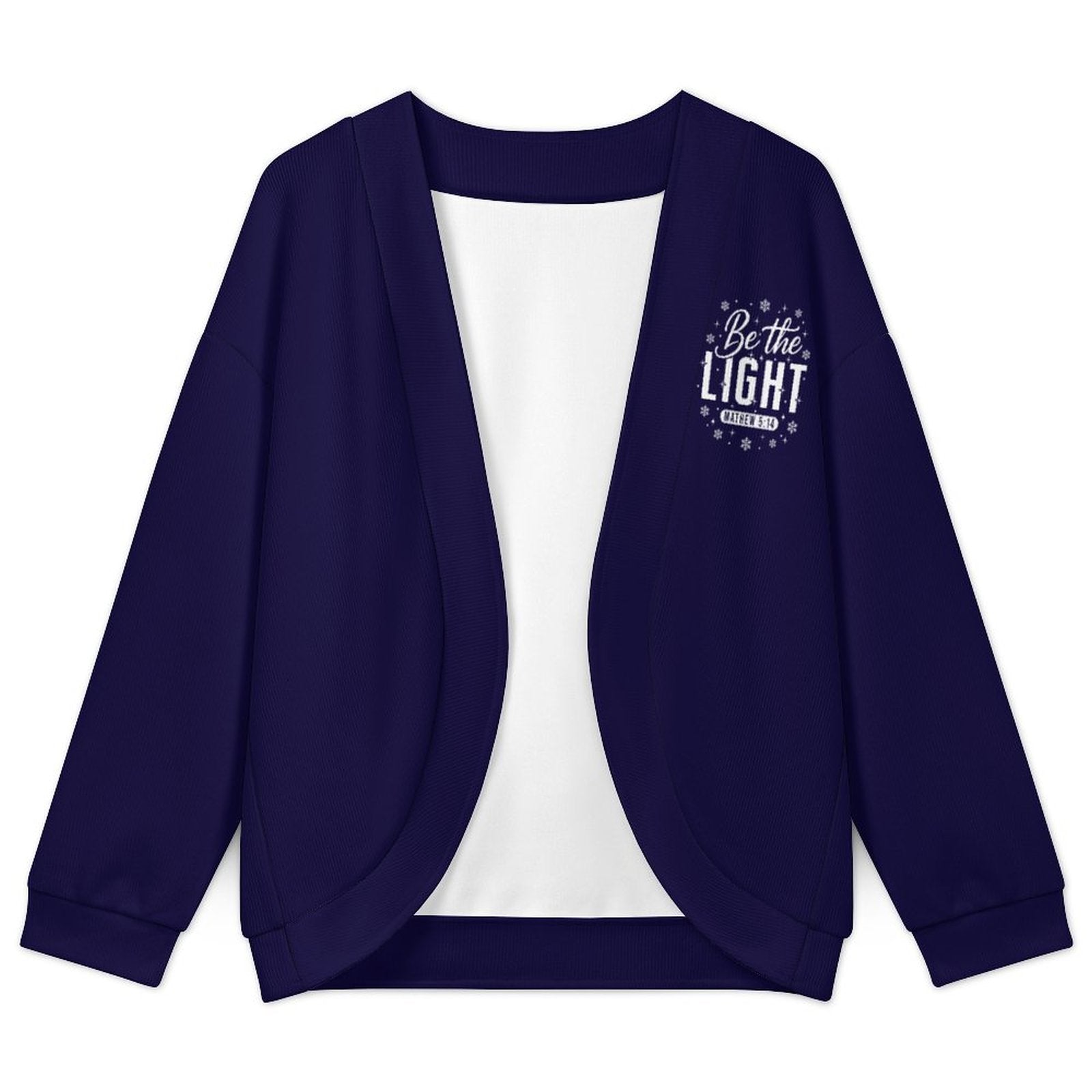 Be The Light Women's Drop Shoulder Cardigan - ClaimedbyGodDesigns