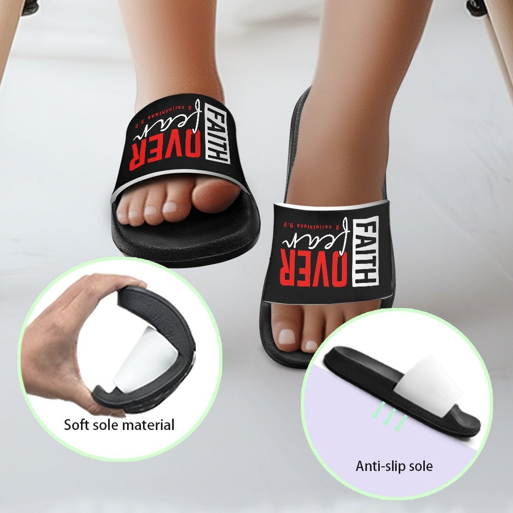 Faith Over Fear Christian Children's Sandals - ClaimedbyGodDesigns