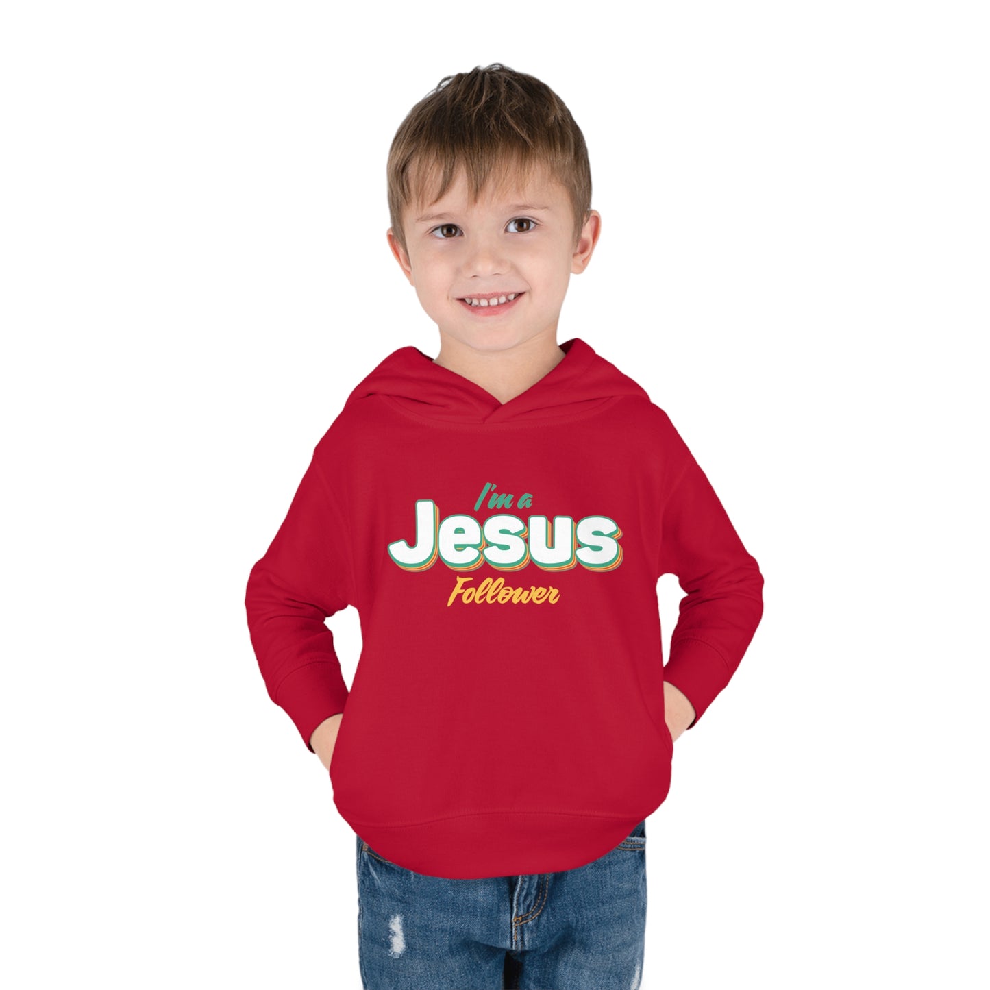 I'm A Jesus Follower Christian Toddler Pullover Fleece Hooded Sweatshirt