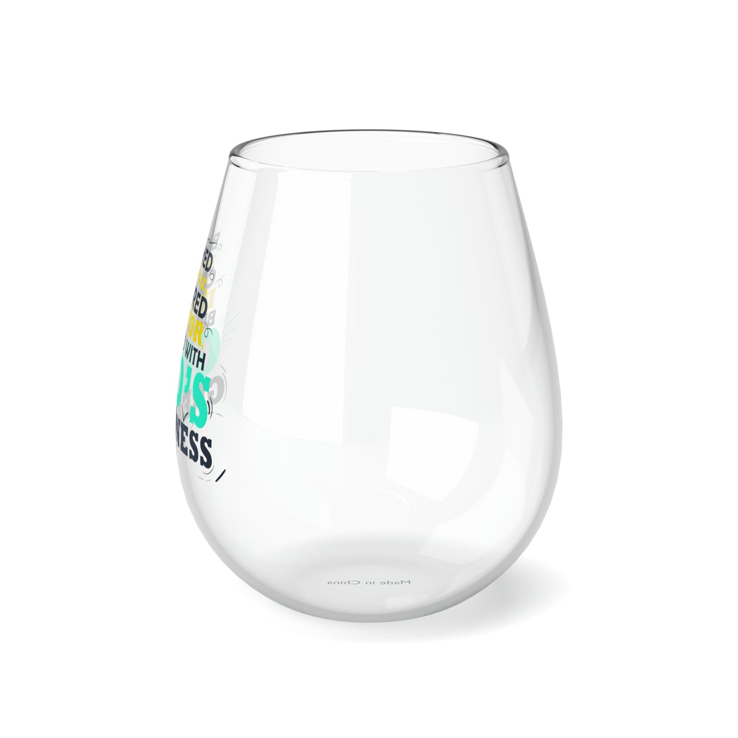 Birthed In Purpose Covered In Favor Branded With God's Greatness Stemless Wine Glass, 11.75oz