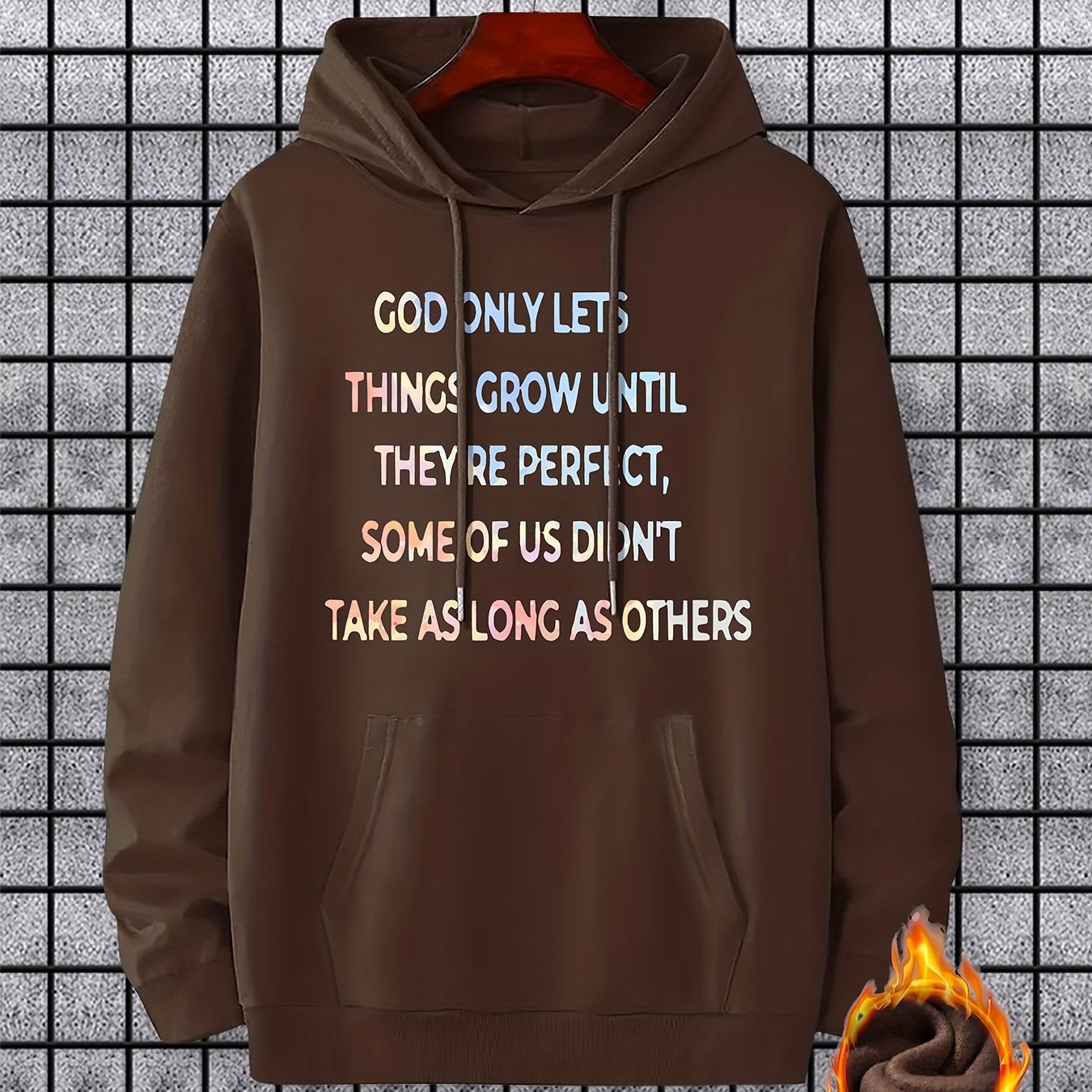 God Only Let's Things Grown Until They're Perfect Men's Christian Pullover Hooded Sweatshirt claimedbygoddesigns