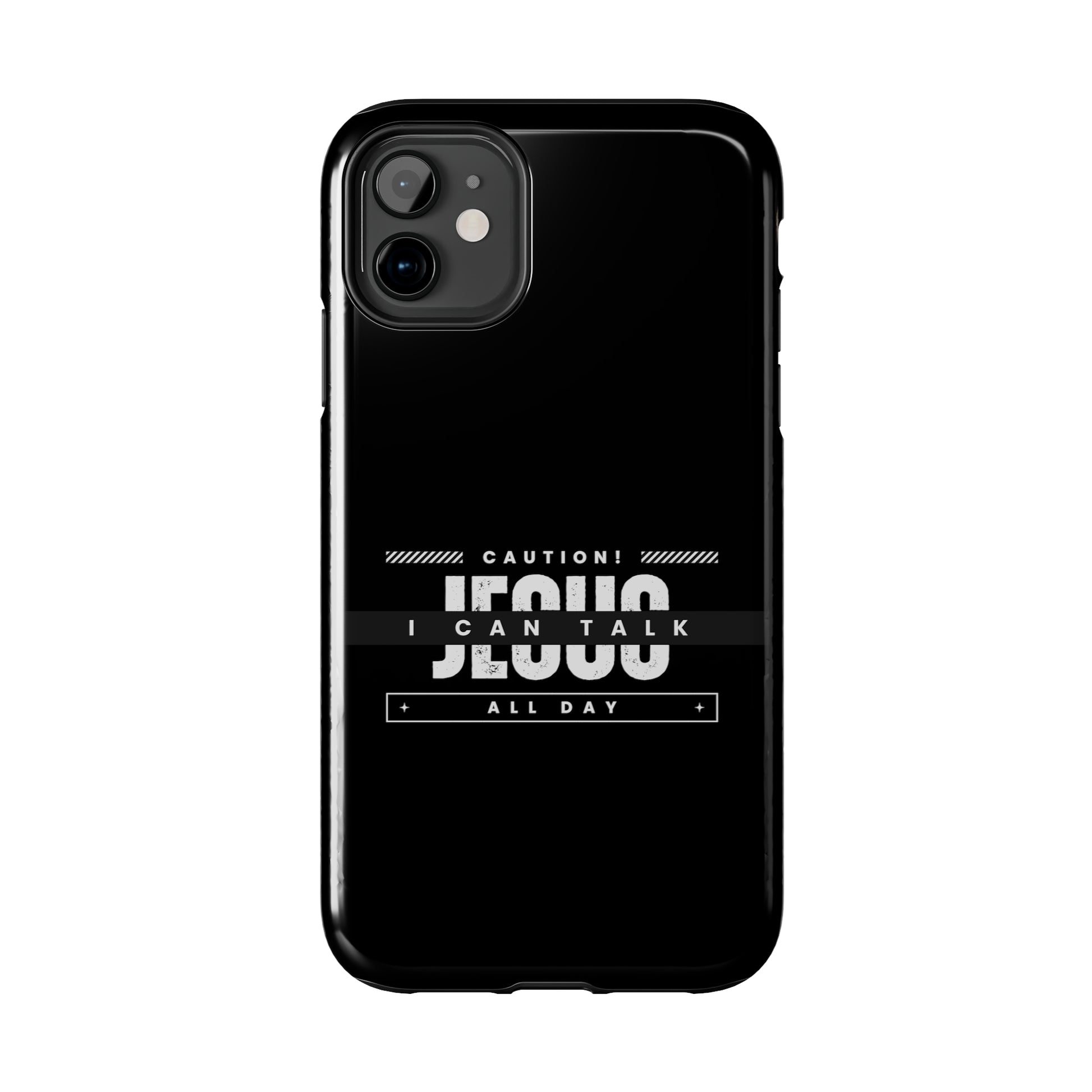 Caution I Can Talk Jesus All Day Christian Phone Tough Phone Cases, Case-Mate Printify