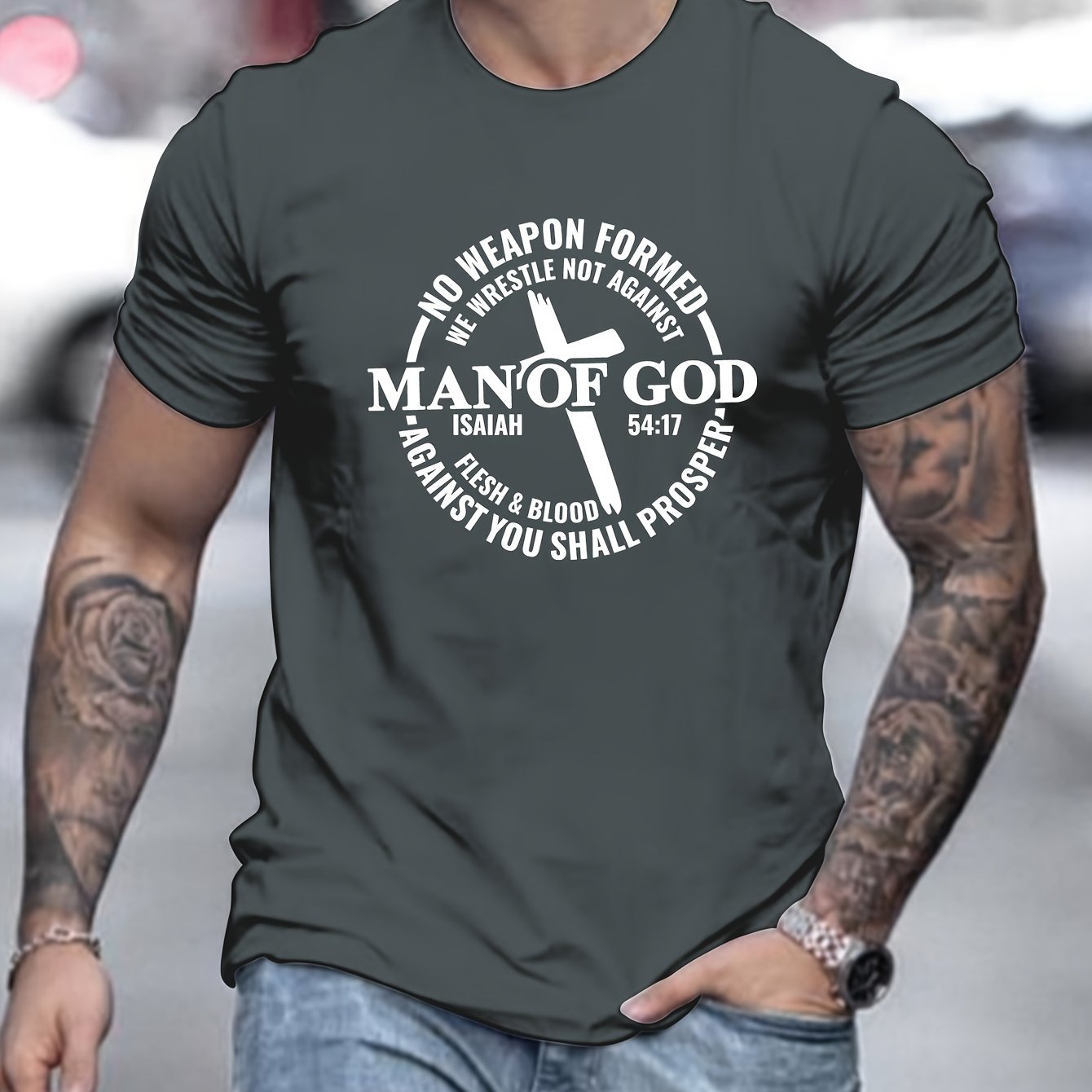 Man Of God Men's Christian T-shirt claimedbygoddesigns