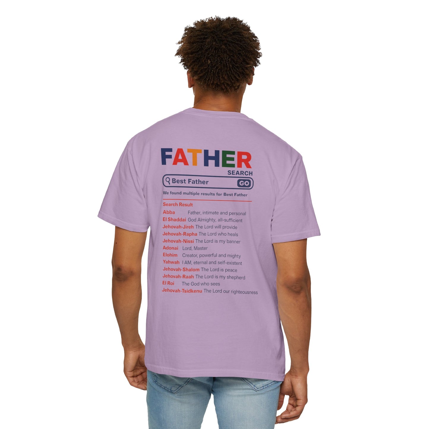 Best Father Garment - Dyed T-Shirt, Funny Dad Tee, Personalized Gift for Father's Day, Trendy Father's Day T-Shirt, Parenting Humor - ClaimedbyGodDesigns