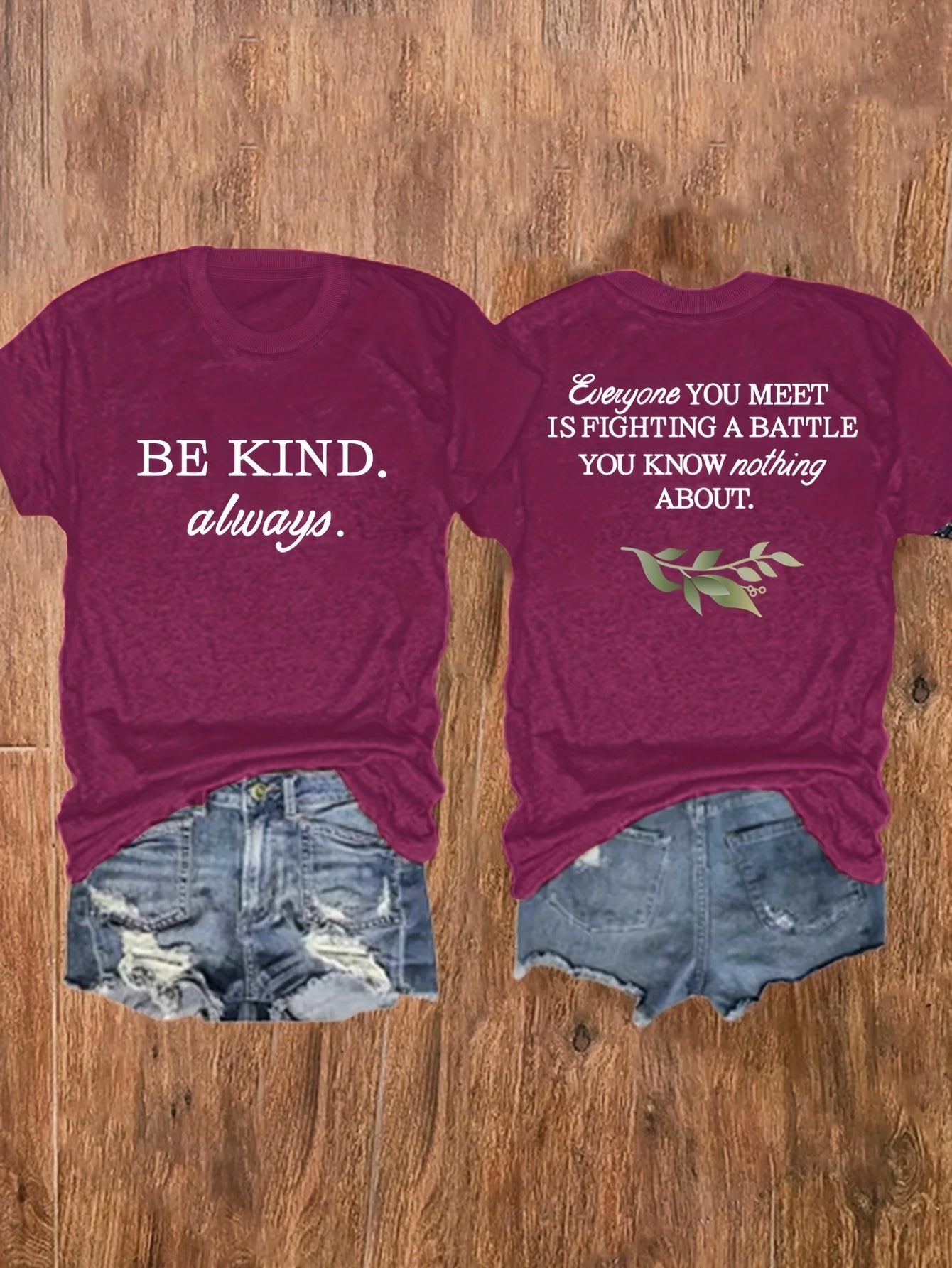 Be Kind Always: Everyone Is Fighting A Battle Plus Size Women's Christian T-shirt claimedbygoddesigns