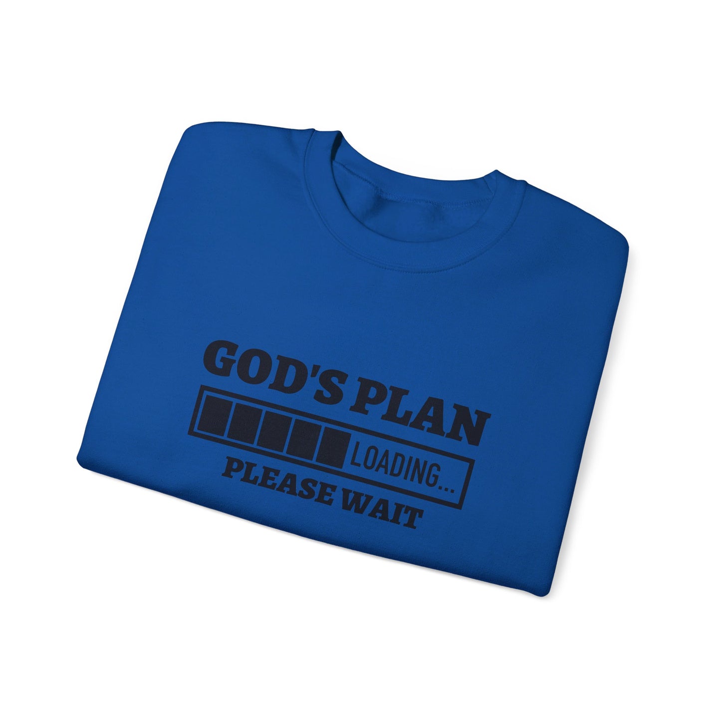 God's Plan Loading Unisex Heavy Blend™ Crewneck Christian Sweatshirt