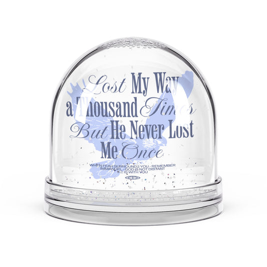 Christian Snow Globe, Religious Home Decor, Inspirational Gift, Christmas Decoration, He Never Lost Me - ClaimedbyGodDesigns