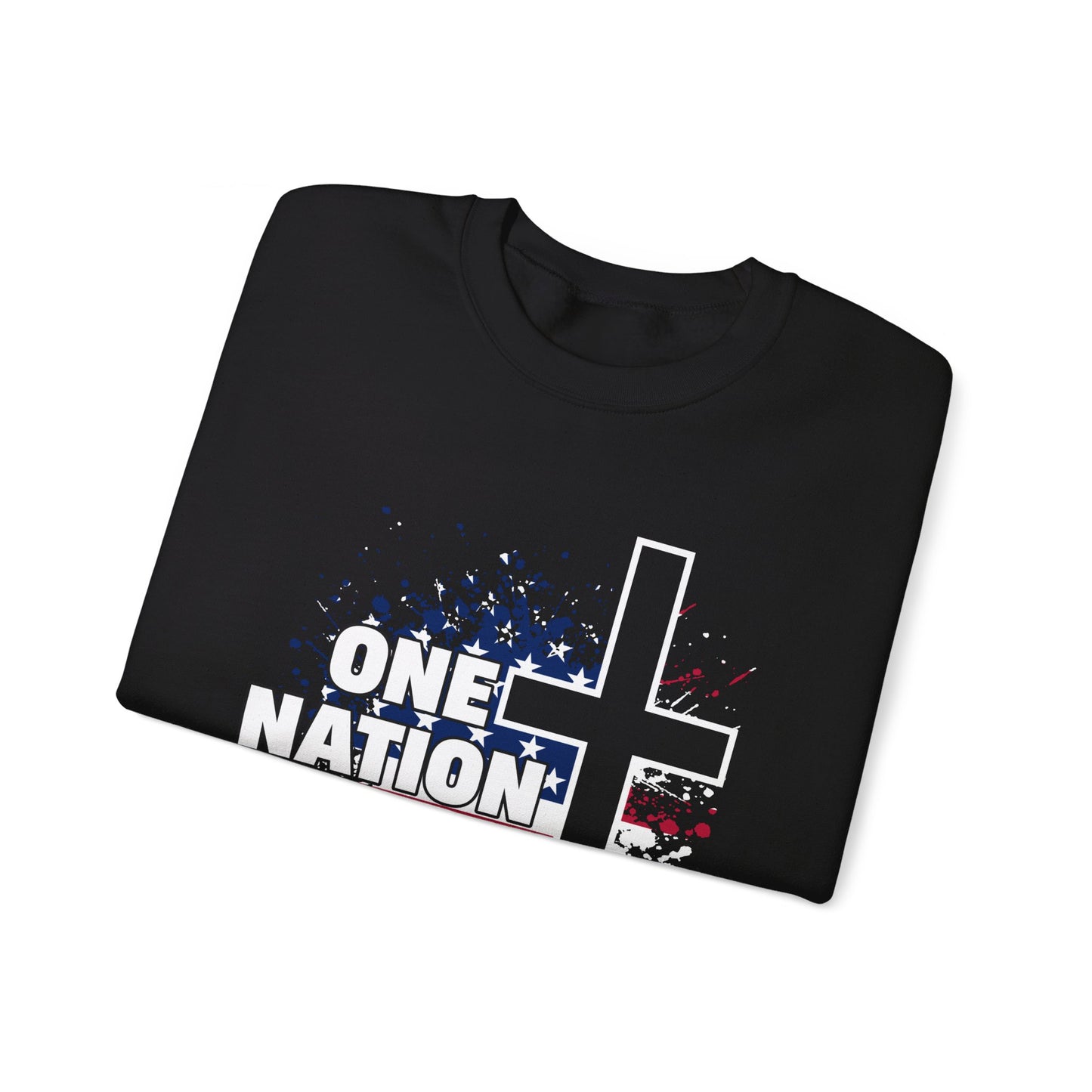 One Nation Under God Unisex Heavy Blend™ Crewneck Christian Sweatshirt