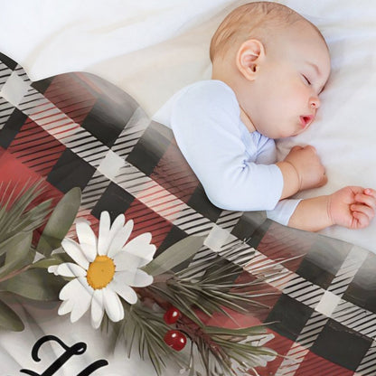 He Is Faithful Christian Flannel Throw Blanket