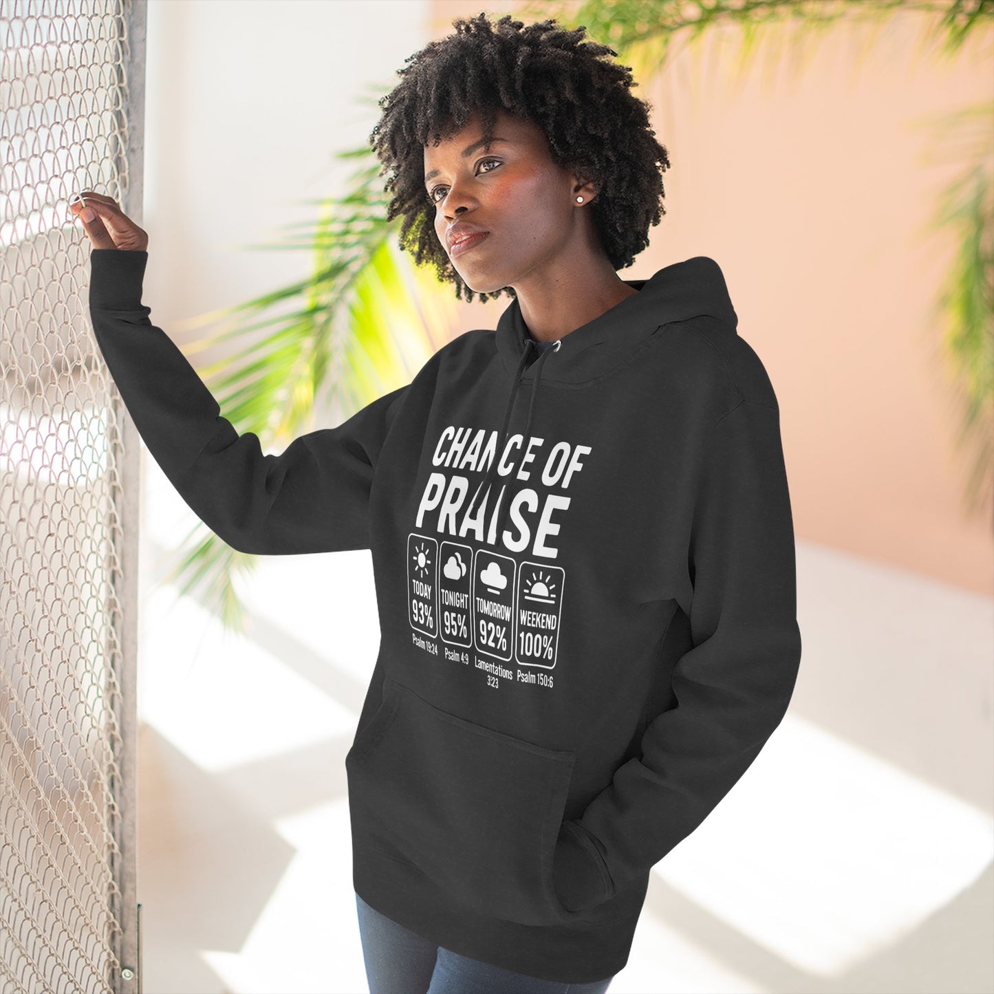 Inspirational Unisex Fleece Hoodie for Everyday Blessings, Praise Hoodie, Faith Apparel, Cozy Gift for Friends, Spiritual Wear