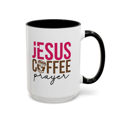 Faith-Inspired Coffee Prayer Accent Mug - Faith Inspired Gift for Coffee Lovers, Religious Drinkware, Inspirational Kitchen Decor