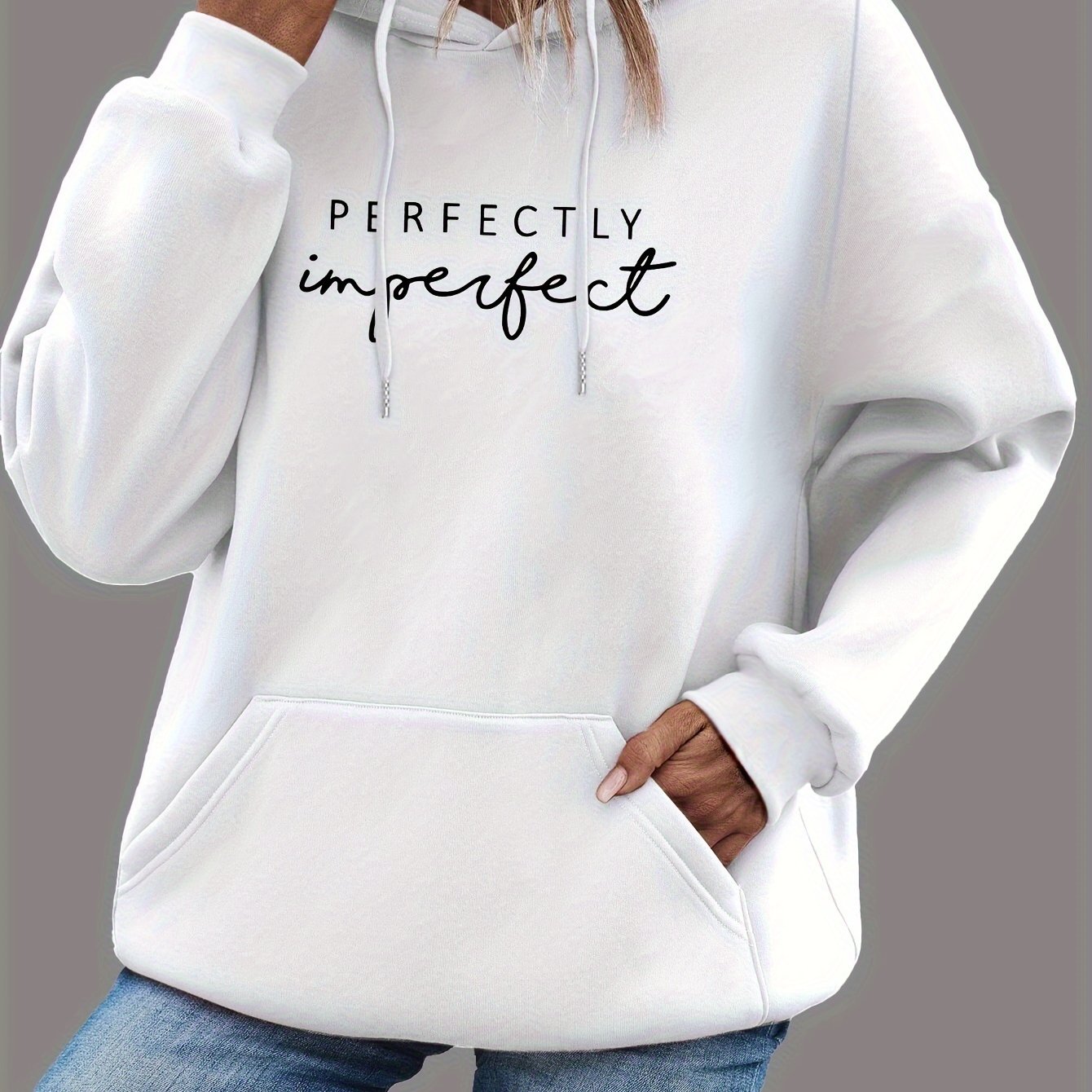 Perfectly Imperfect Women's Christian Pullover Hooded Sweatshirt claimedbygoddesigns