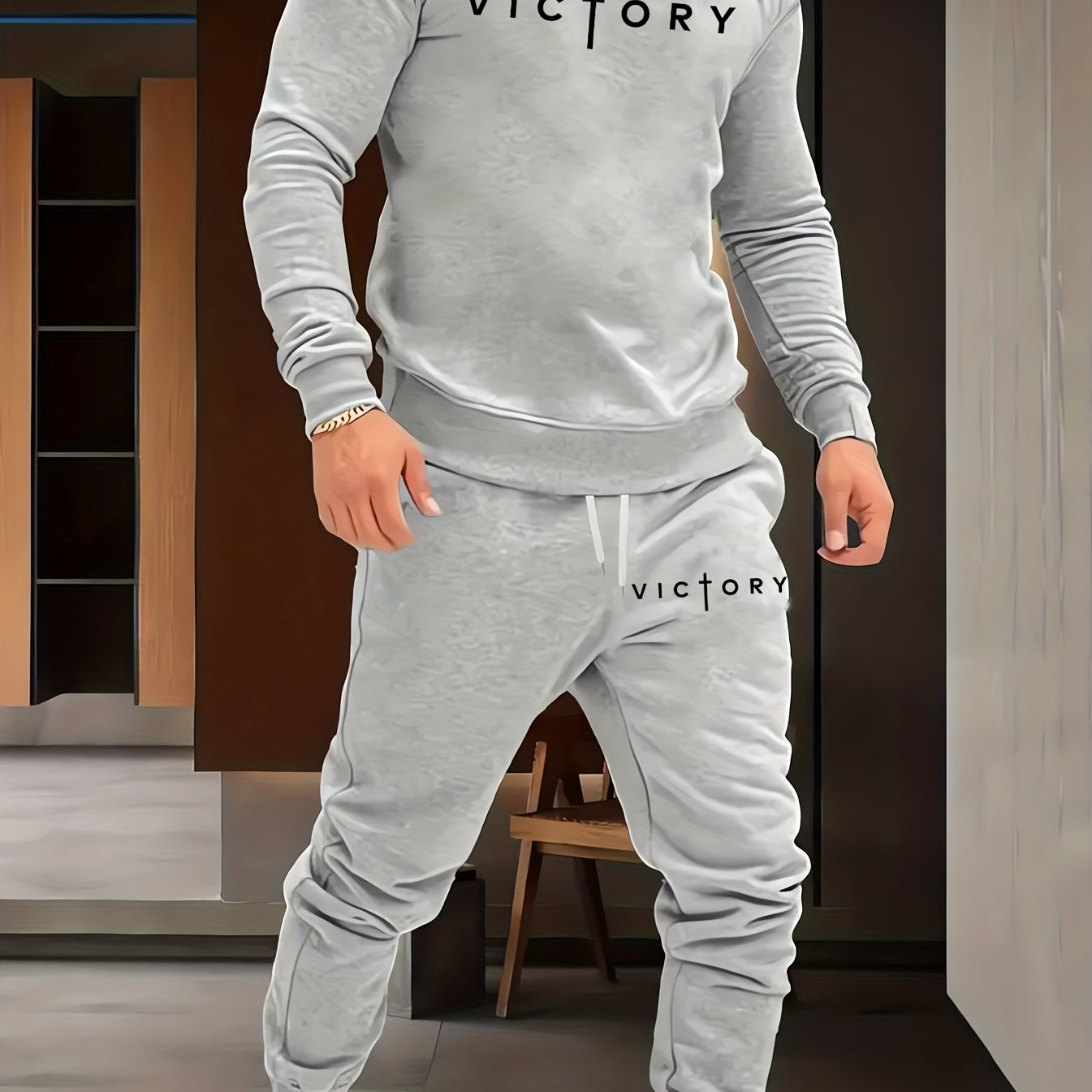 Victory In The Cross Men's Christian Casual Outfit claimedbygoddesigns