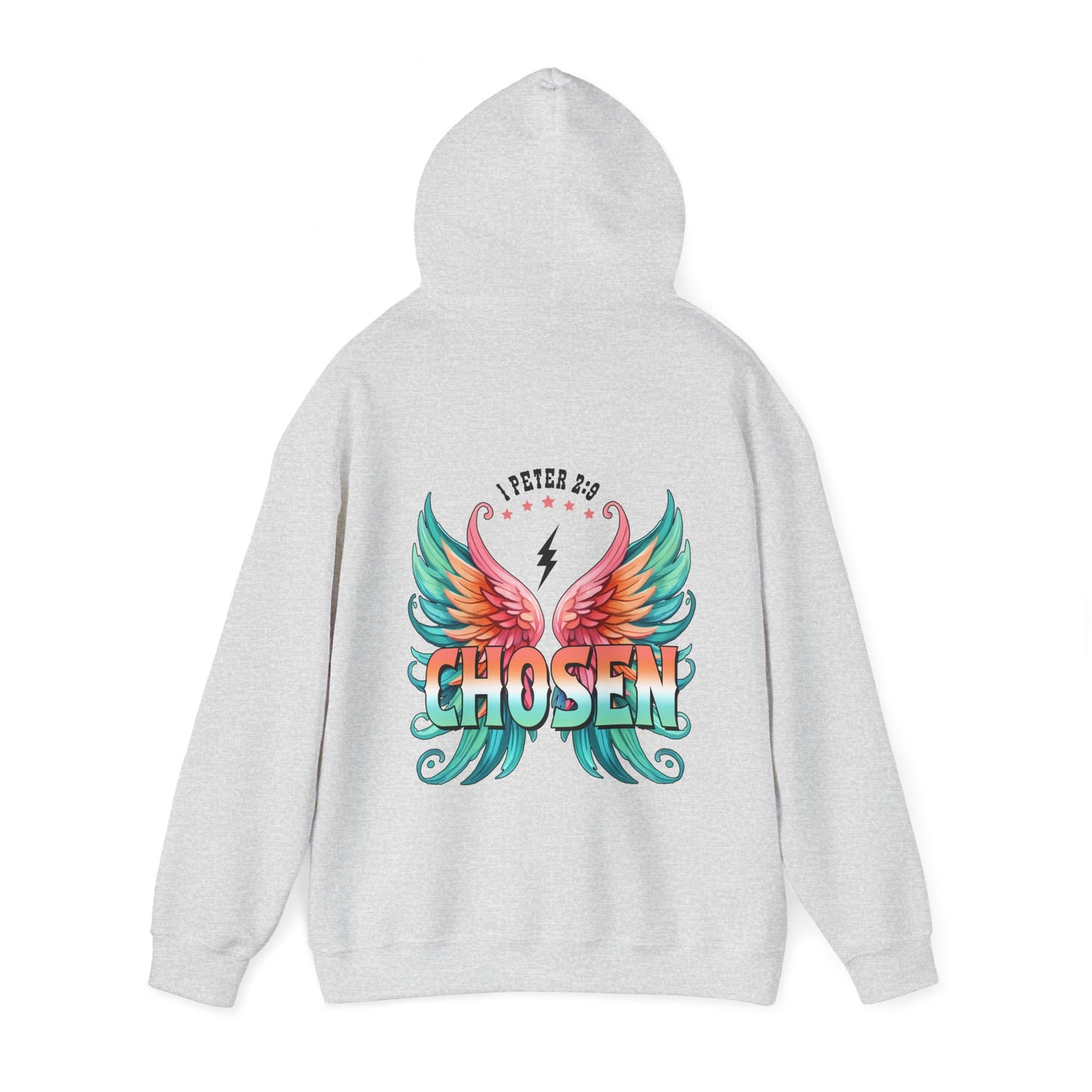 Chosen (angel wings) Women's Christian Hooded Pullover Sweatshirt