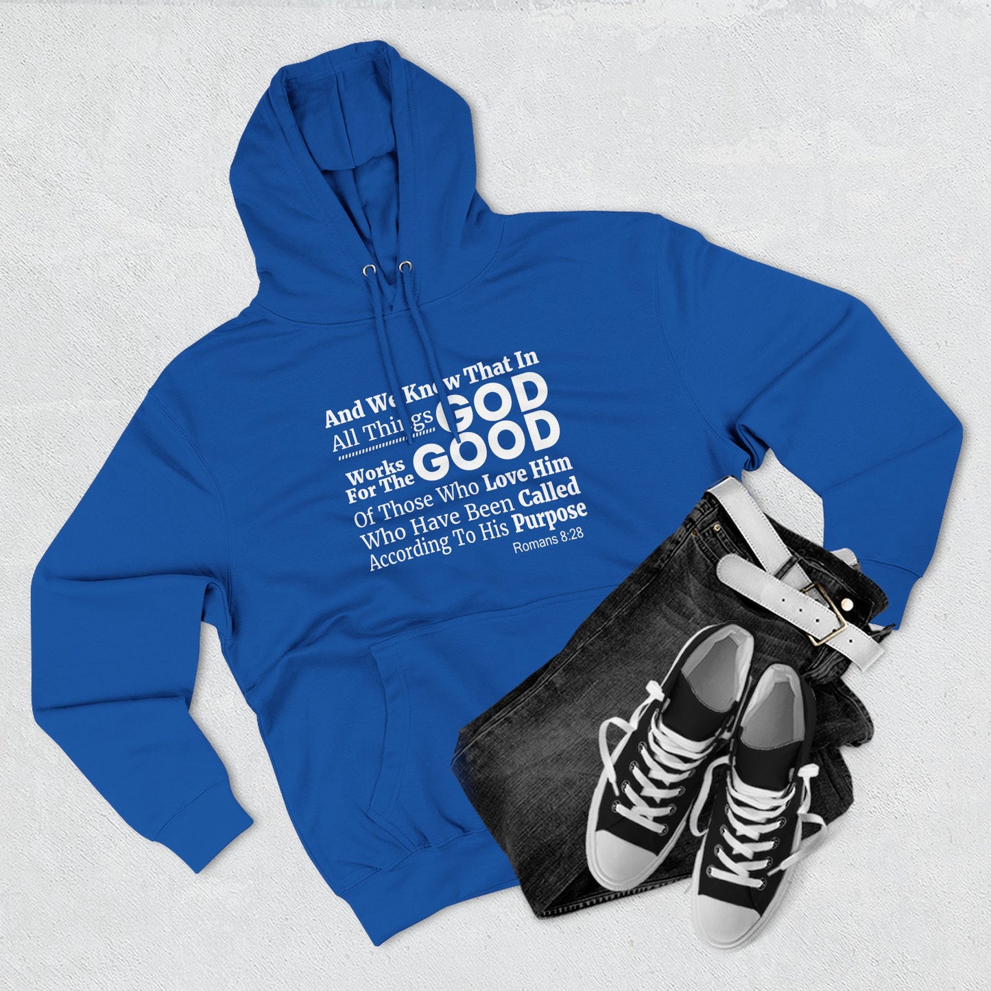 Inspirational Three - Panel Fleece Unisex Hoodie, Christian Apparel, Cozy Sweatshirt, Gift for Believers, Scripture Hoodie - ClaimedbyGodDesigns