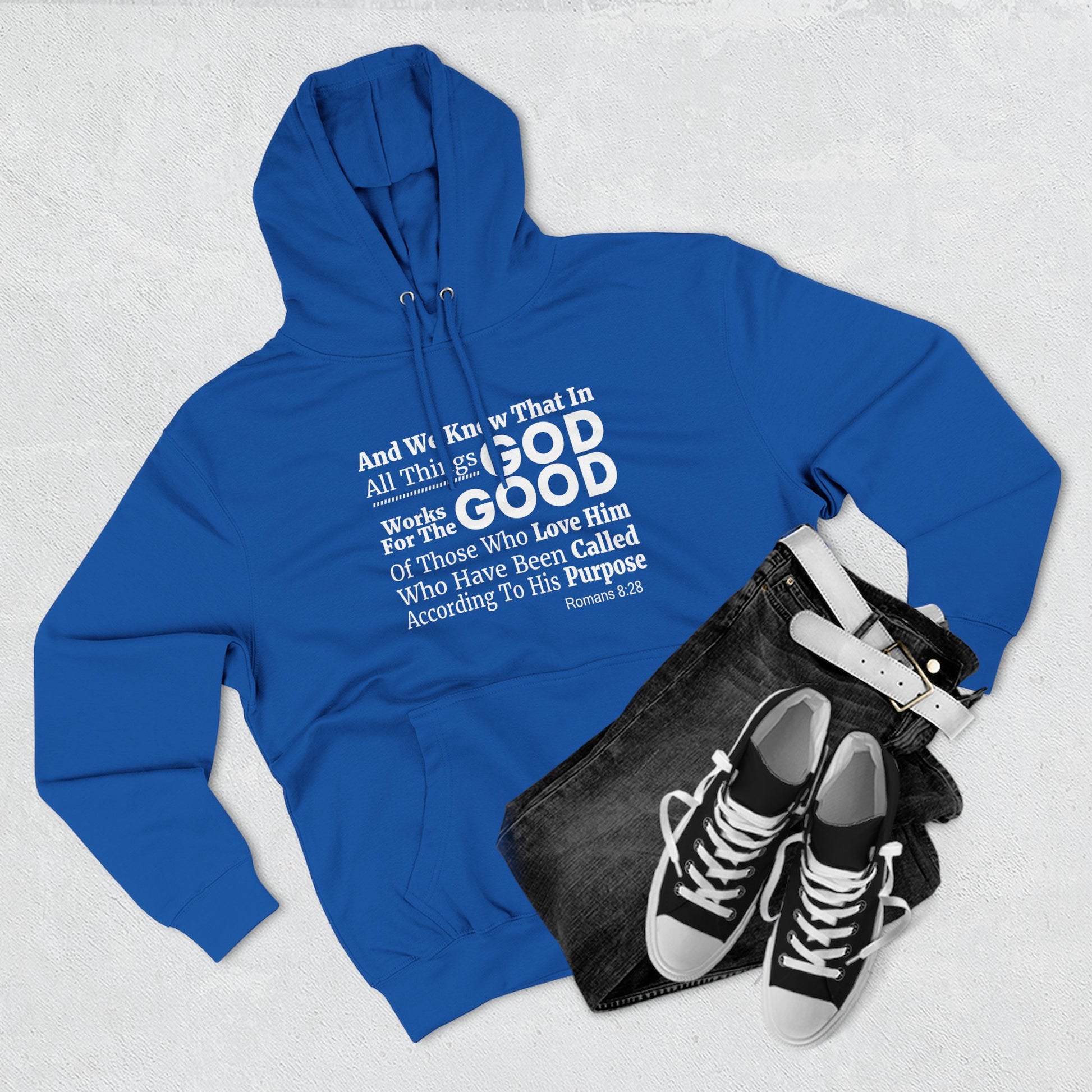 Inspirational Three - Panel Fleece Unisex Hoodie, Christian Apparel, Cozy Sweatshirt, Gift for Believers, Scripture Hoodie - ClaimedbyGodDesigns