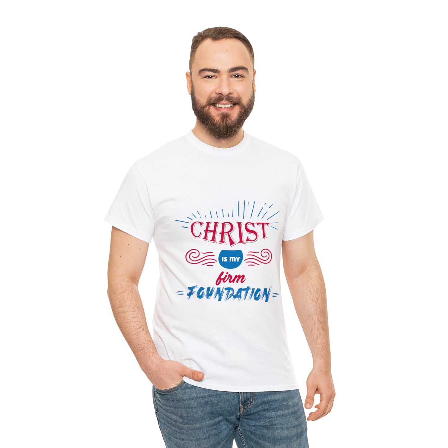 Christ Is My Firm Foundation Unisex Heavy Cotton Tee