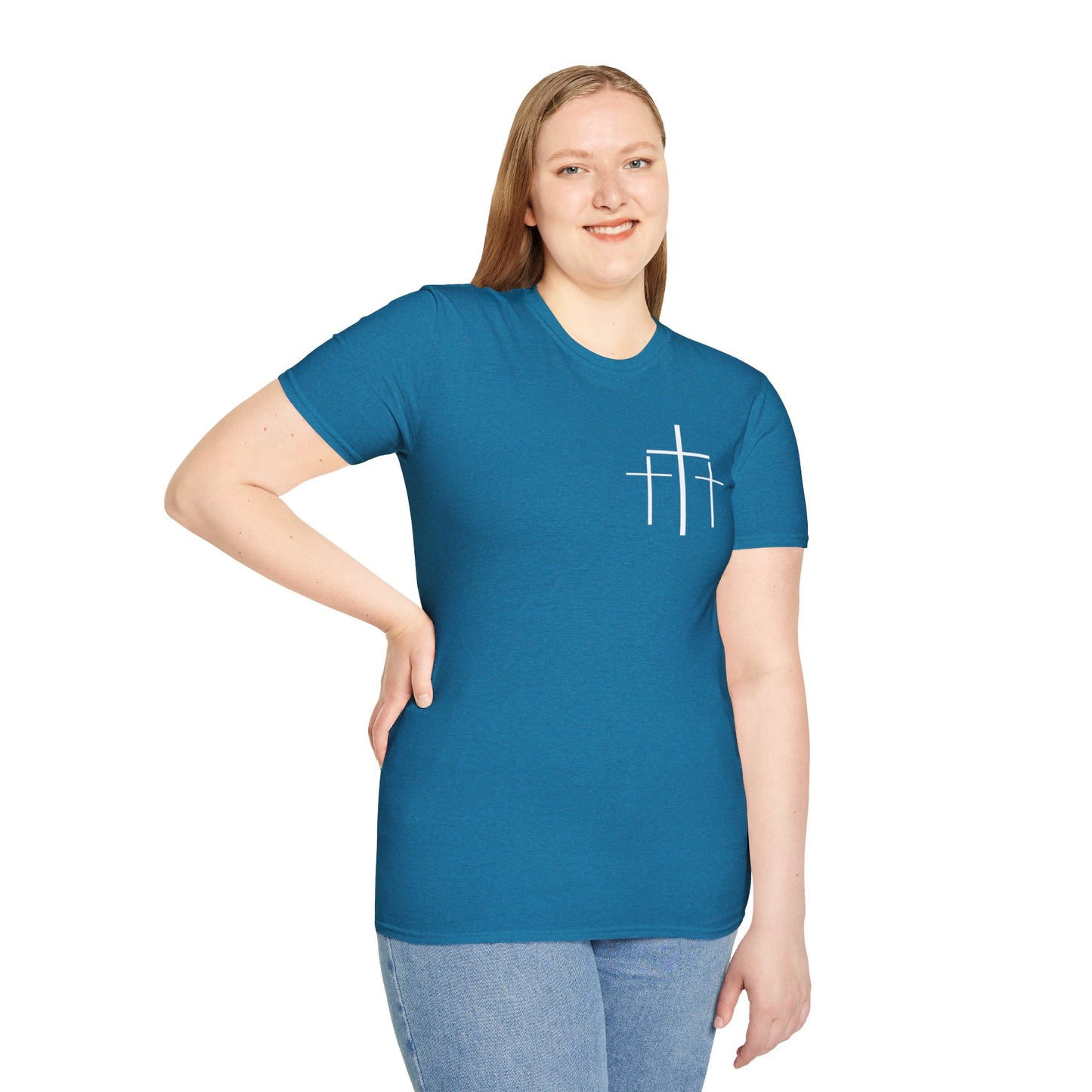 Faith Over Fear 3 Crosses   Christian Unisex T-shirt